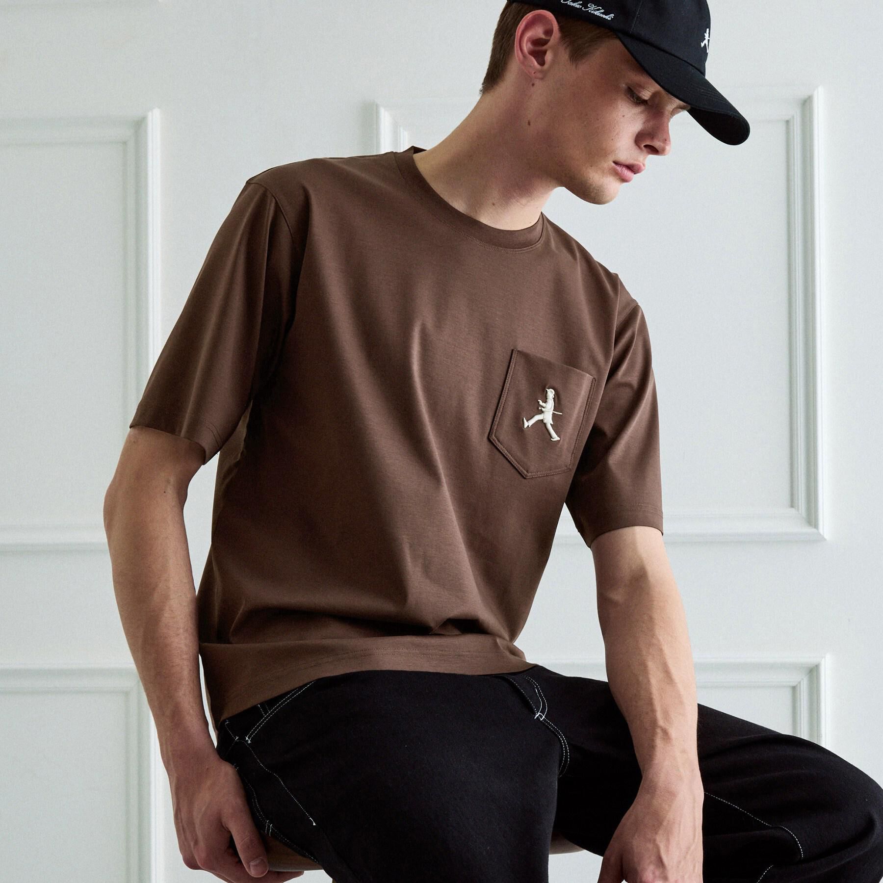 TAKEO KIKUCHI「【BOWLER HAT LABEL】アイスクリアコットンボーラーハットウォーカー 半袖ポケT」|Tシャツ・カットソー|