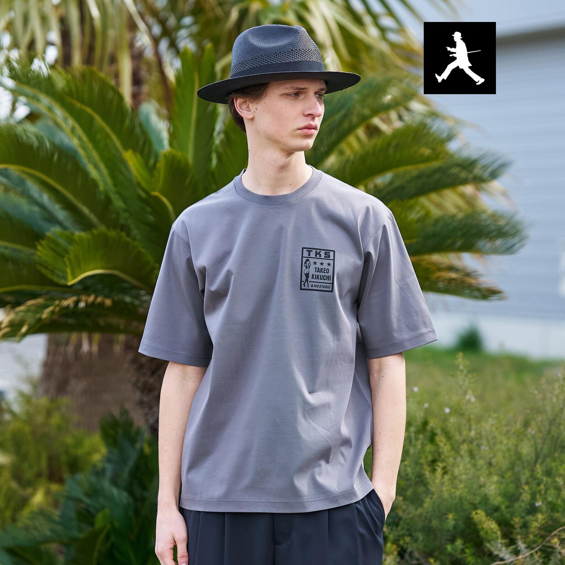 TAKEO KIKUCHI「【BOWLER HAT LABEL】アイスクリアコットン ピンナップガール 半袖Tシャツ」|Tシャツ・カットソー|