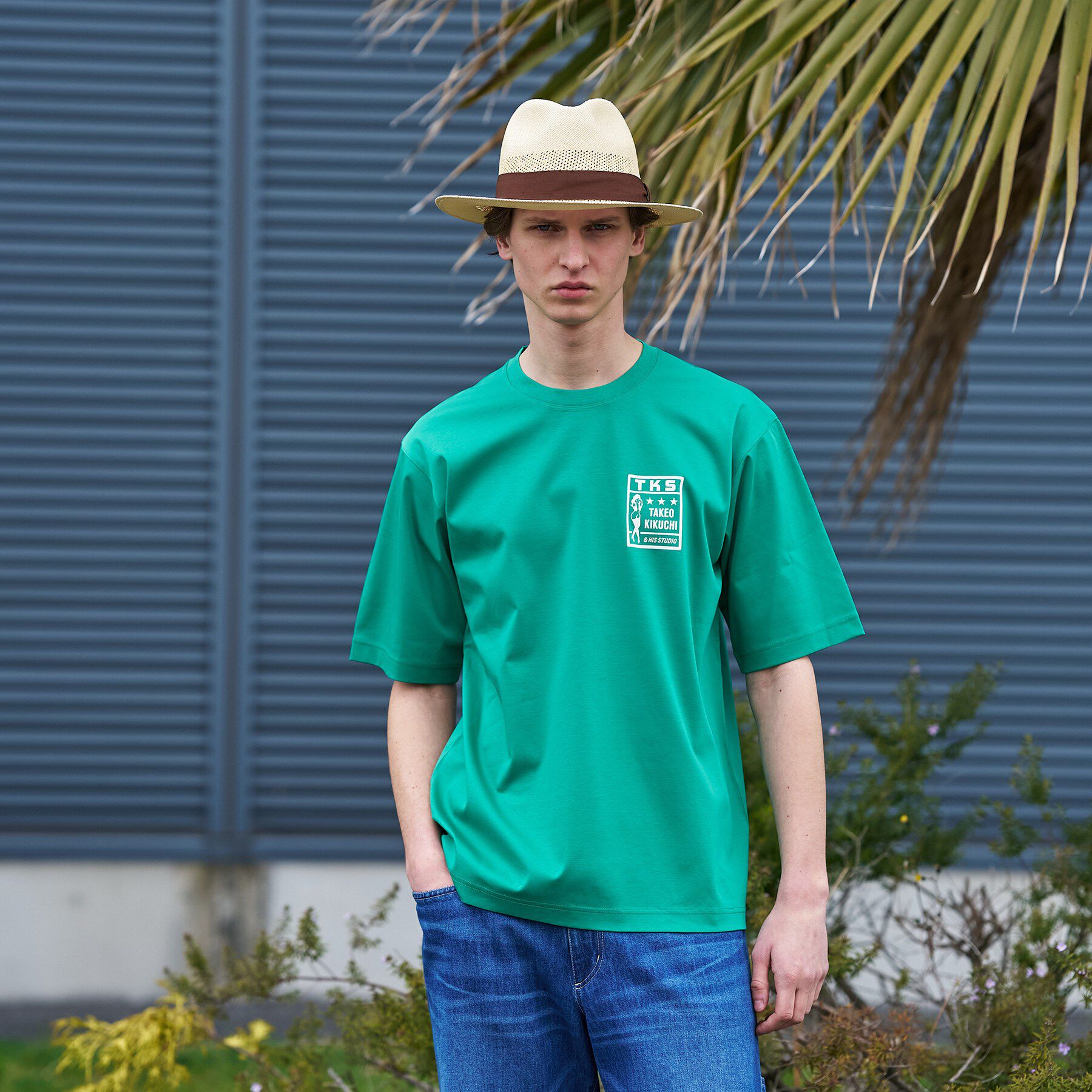 TAKEO KIKUCHI「【BOWLER HAT LABEL】アイスクリアコットン ピンナップガール 半袖Tシャツ」|Tシャツ・カットソー|