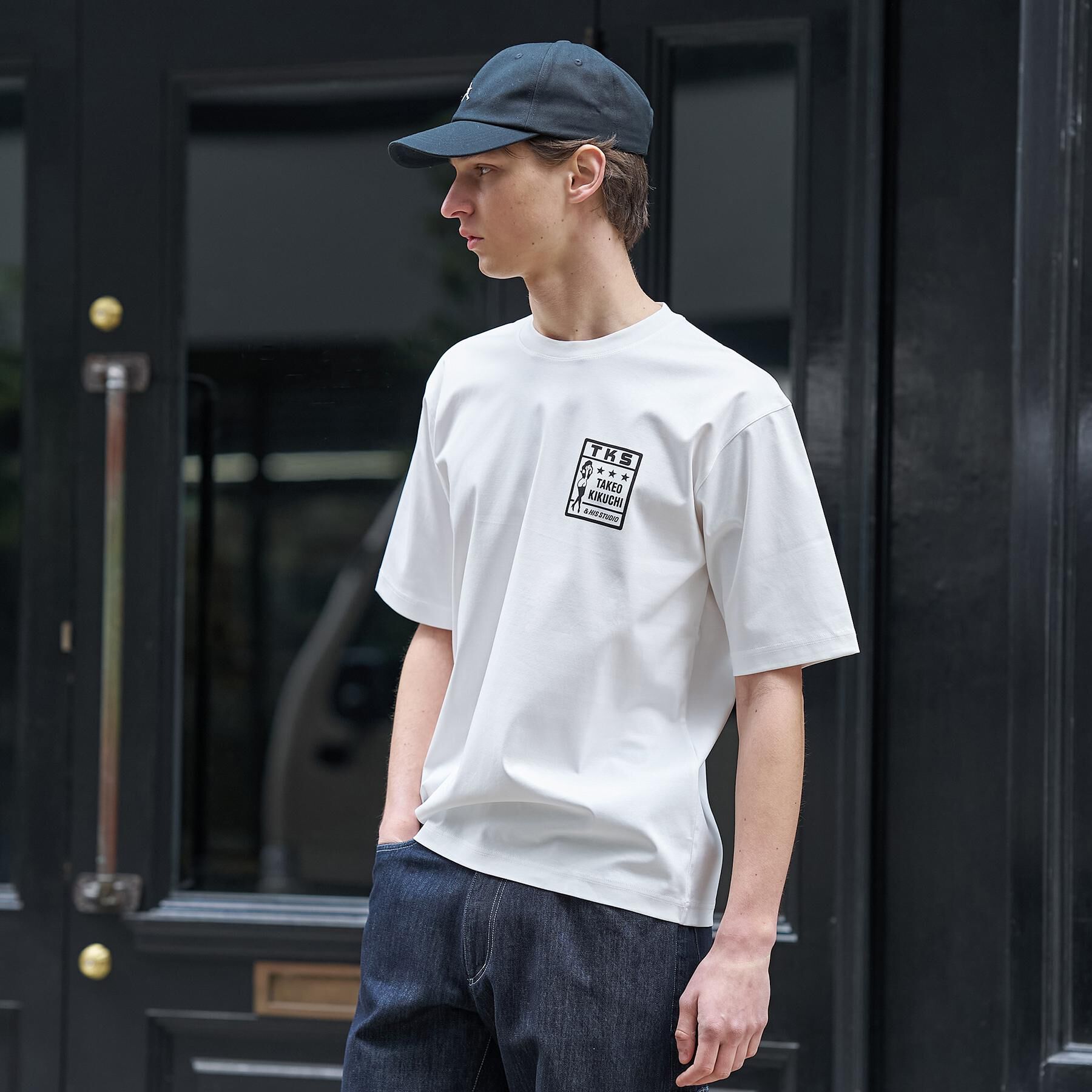 TAKEO KIKUCHI「【BOWLER HAT LABEL】アイスクリアコットン ピンナップガール 半袖Tシャツ」|Tシャツ・カットソー|