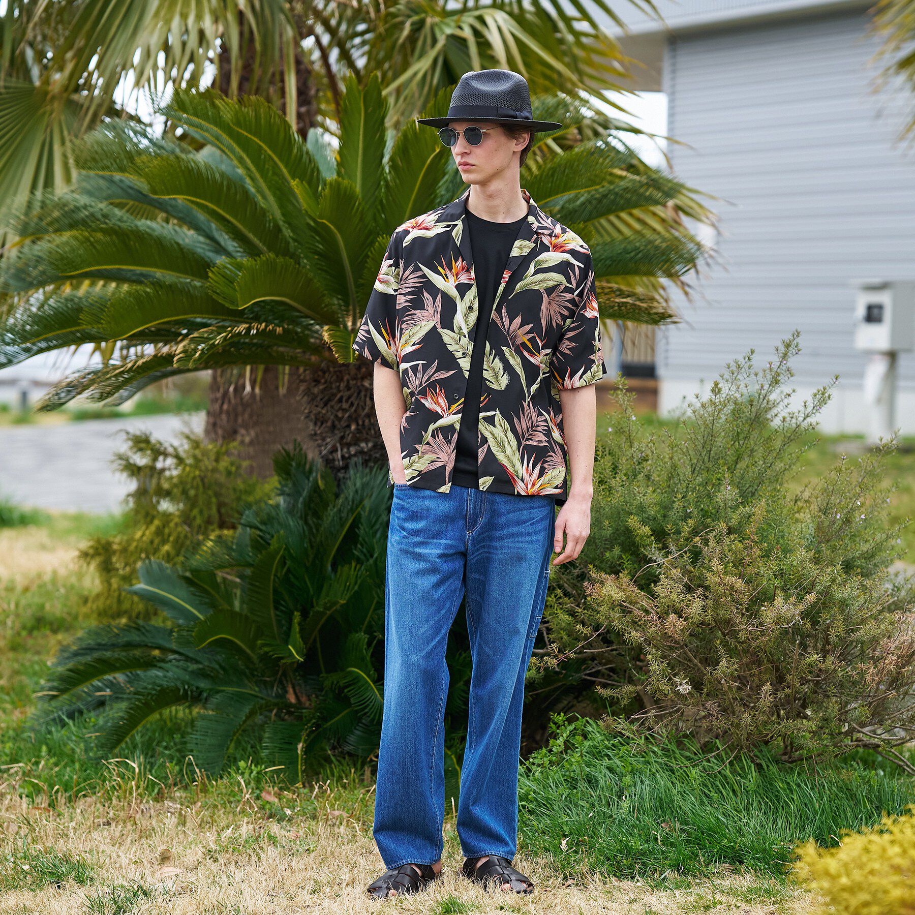 TAKEO KIKUCHI「【BOWLER HAT LABEL】トロピカルフローラル レーヨンシャツ」|シャツ・ブラウス|