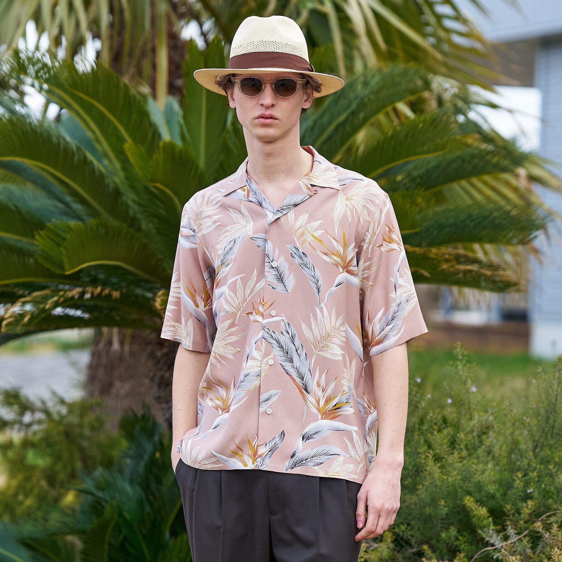 TAKEO KIKUCHI「【BOWLER HAT LABEL】トロピカルフローラル レーヨンシャツ」|シャツ・ブラウス|
