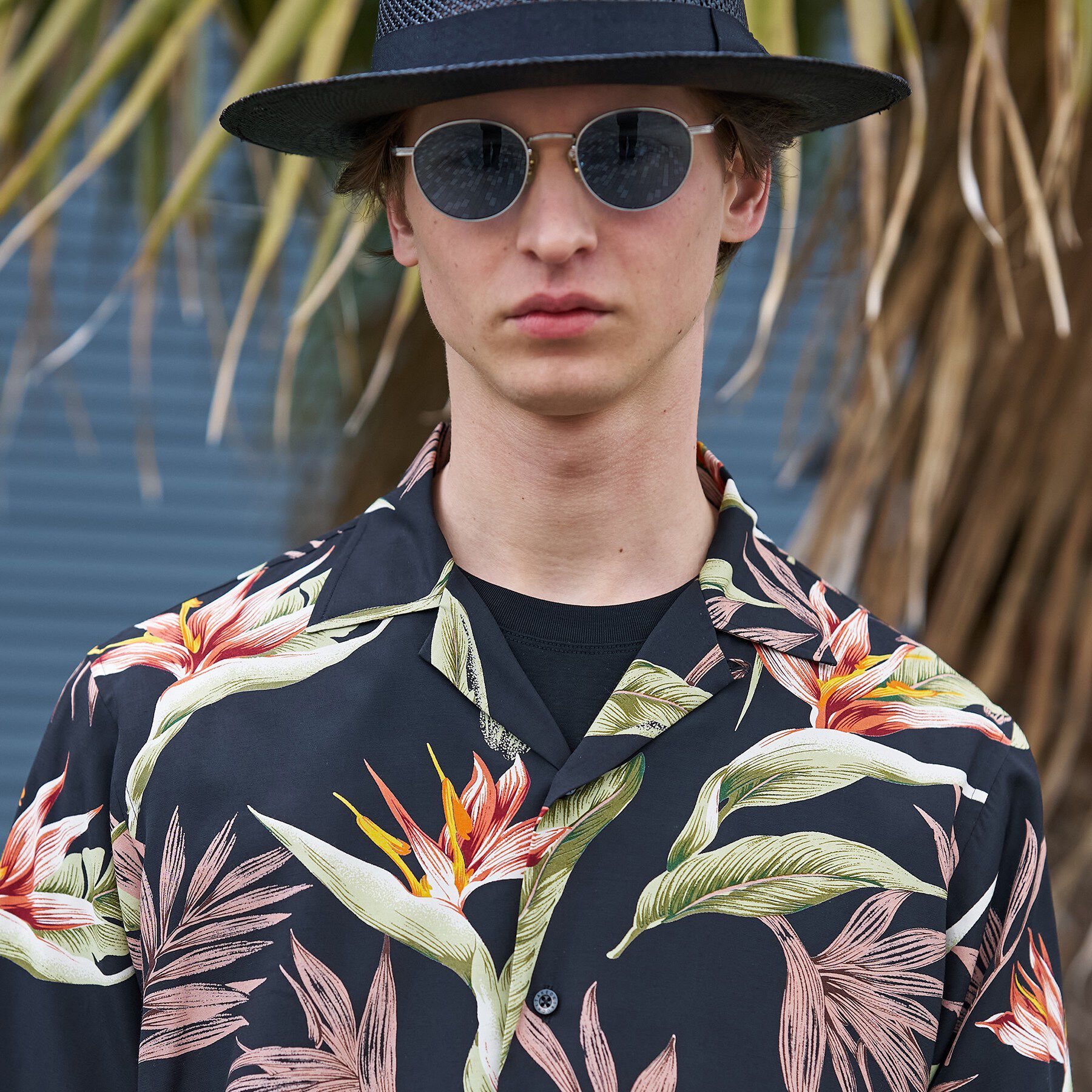 TAKEO KIKUCHI「【BOWLER HAT LABEL】トロピカルフローラル レーヨンシャツ」|シャツ・ブラウス|