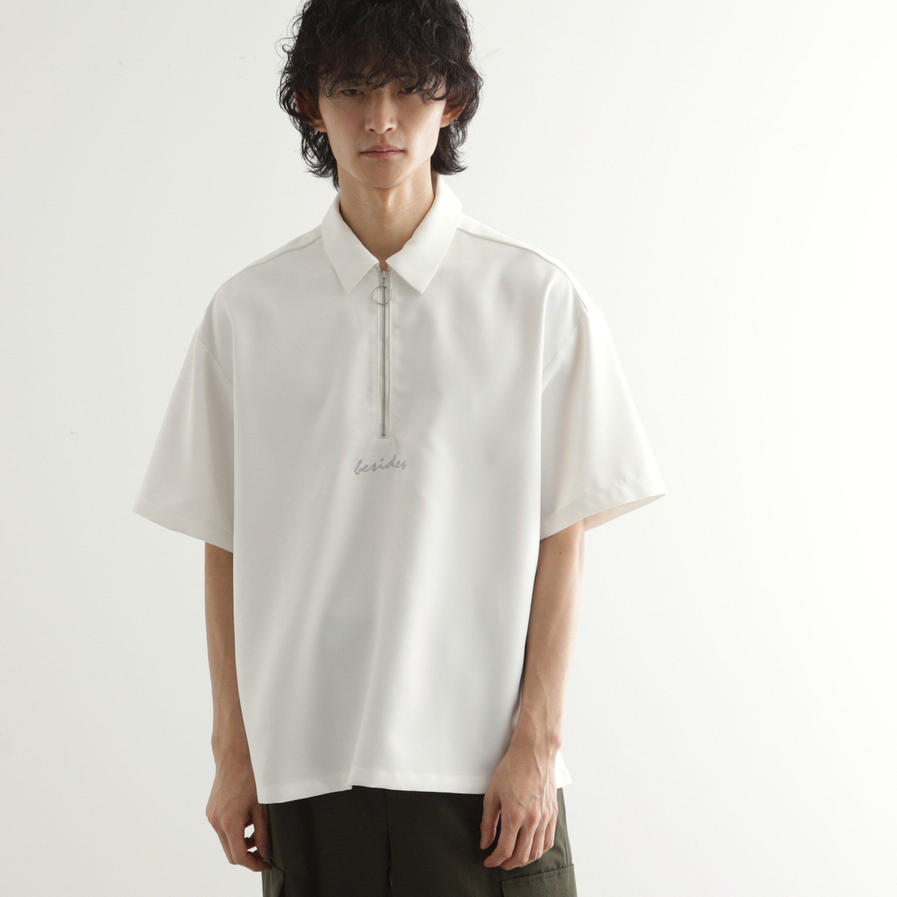 tk.TAKEO KIKUCHI「エンブロハーフジップシャツ」|シャツ・ブラウス|