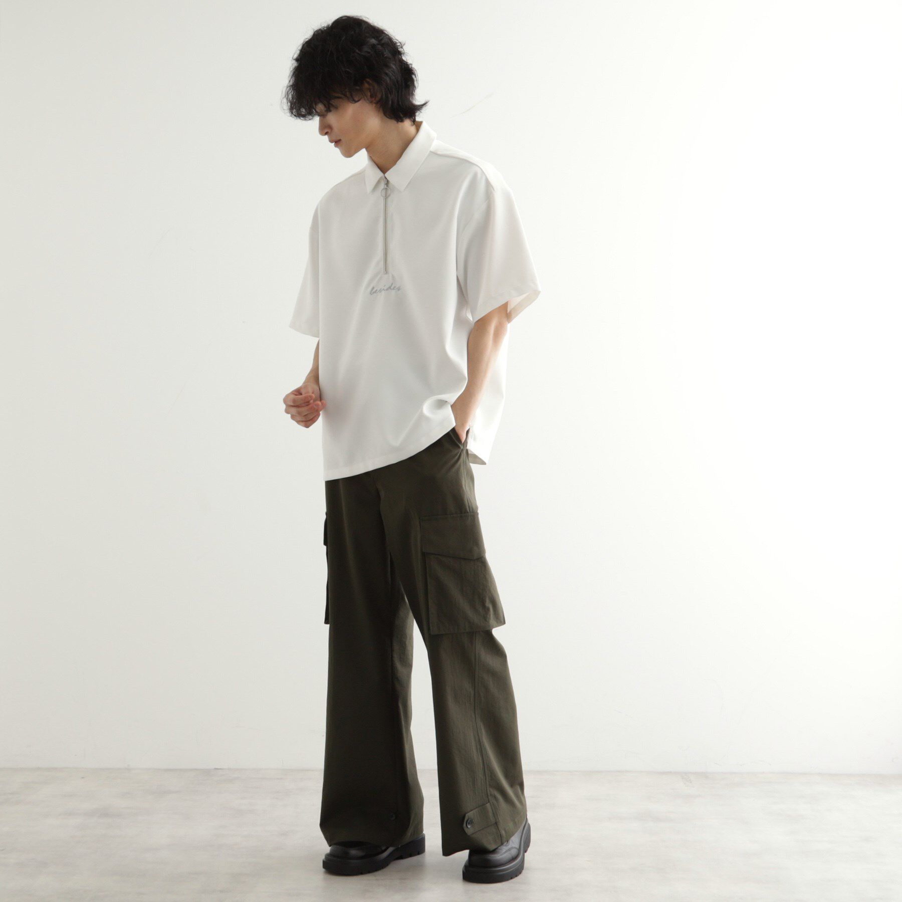 tk.TAKEO KIKUCHI「エンブロハーフジップシャツ」|シャツ・ブラウス|