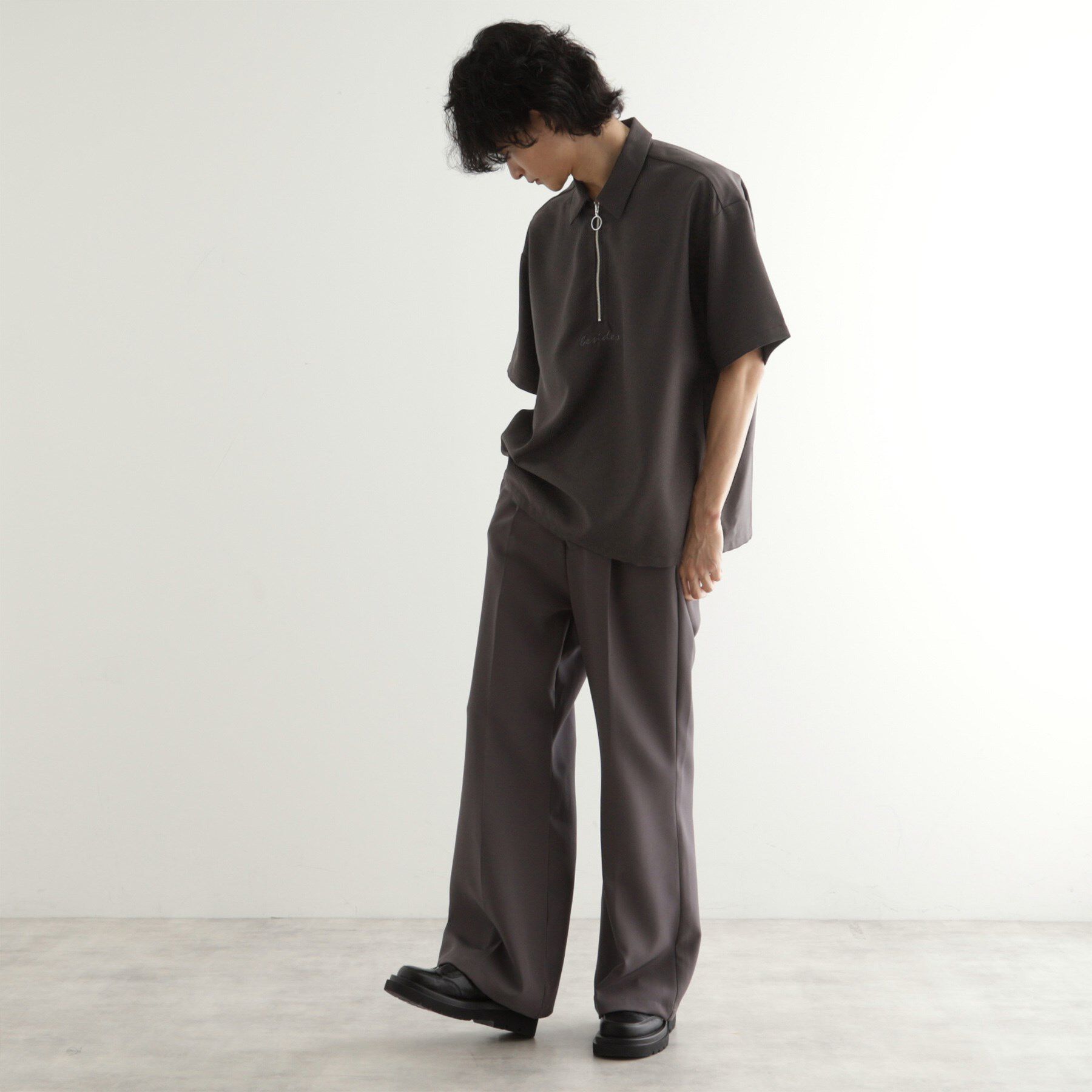 tk.TAKEO KIKUCHI「エンブロハーフジップシャツ」|シャツ・ブラウス|