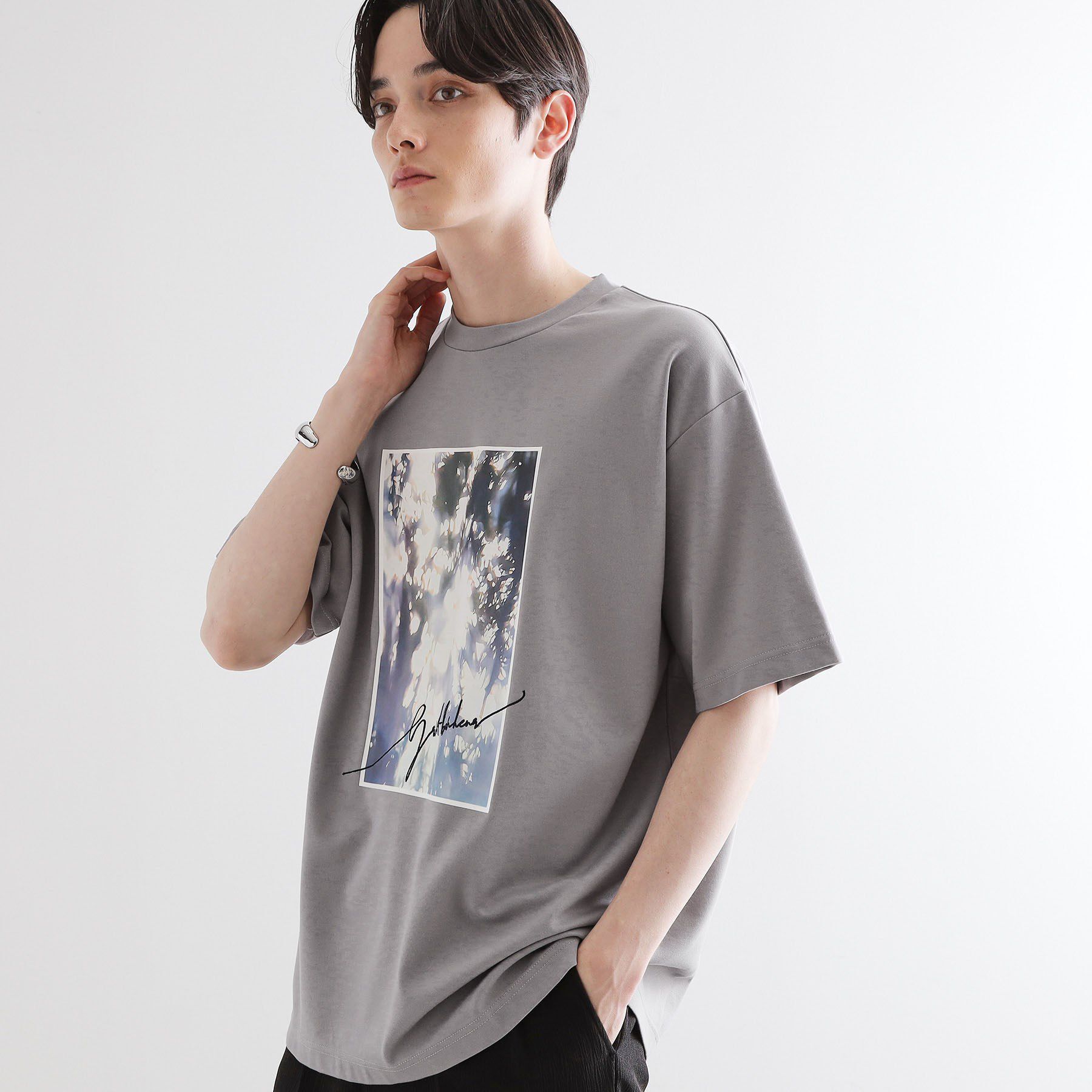 tk.TAKEO KIKUCHI「ハートグラフィックTシャツ」|Tシャツ・カットソー|ライトグレー(011