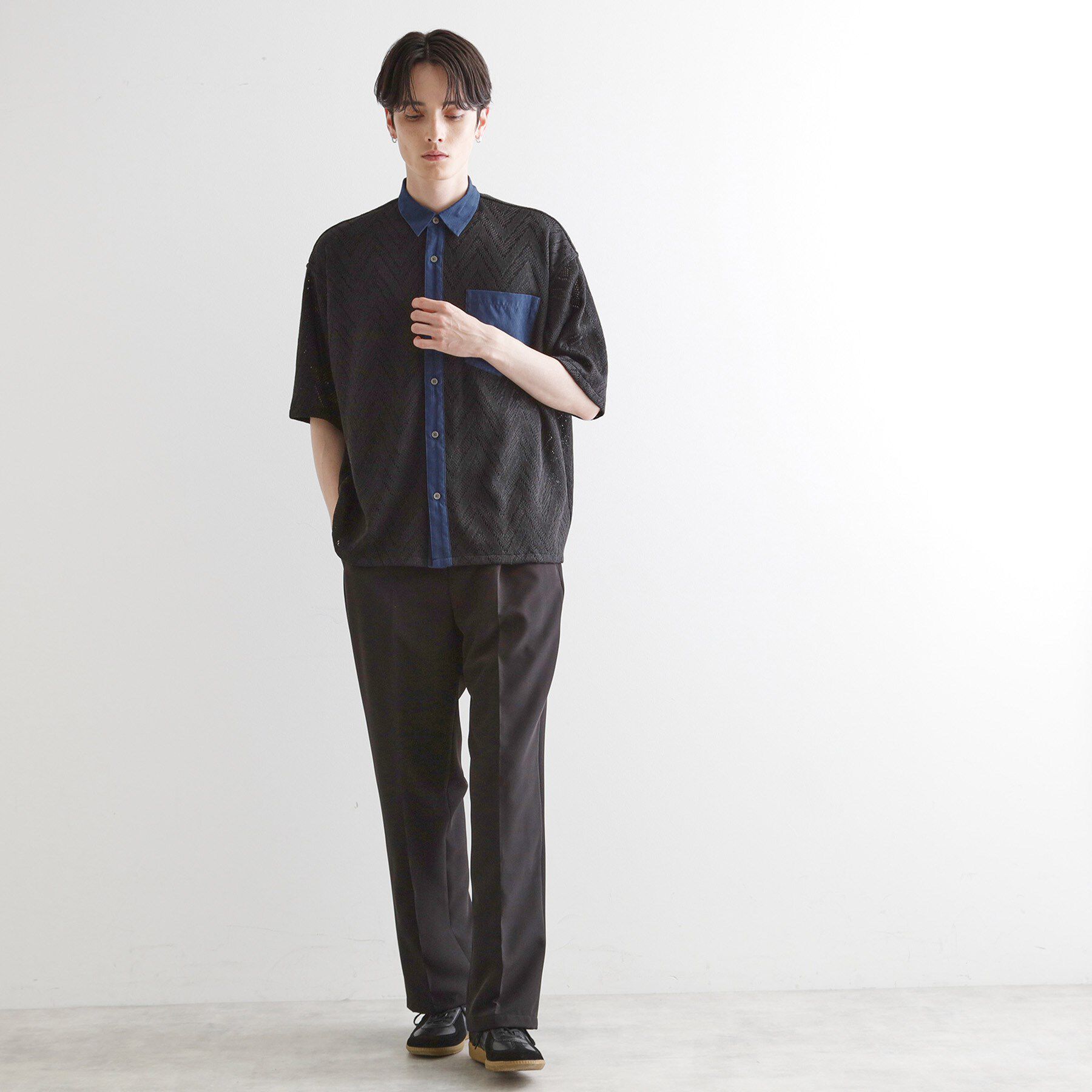 tk.TAKEO KIKUCHI「ダブルレース5分袖シャツ」|シャツ・ブラウス|