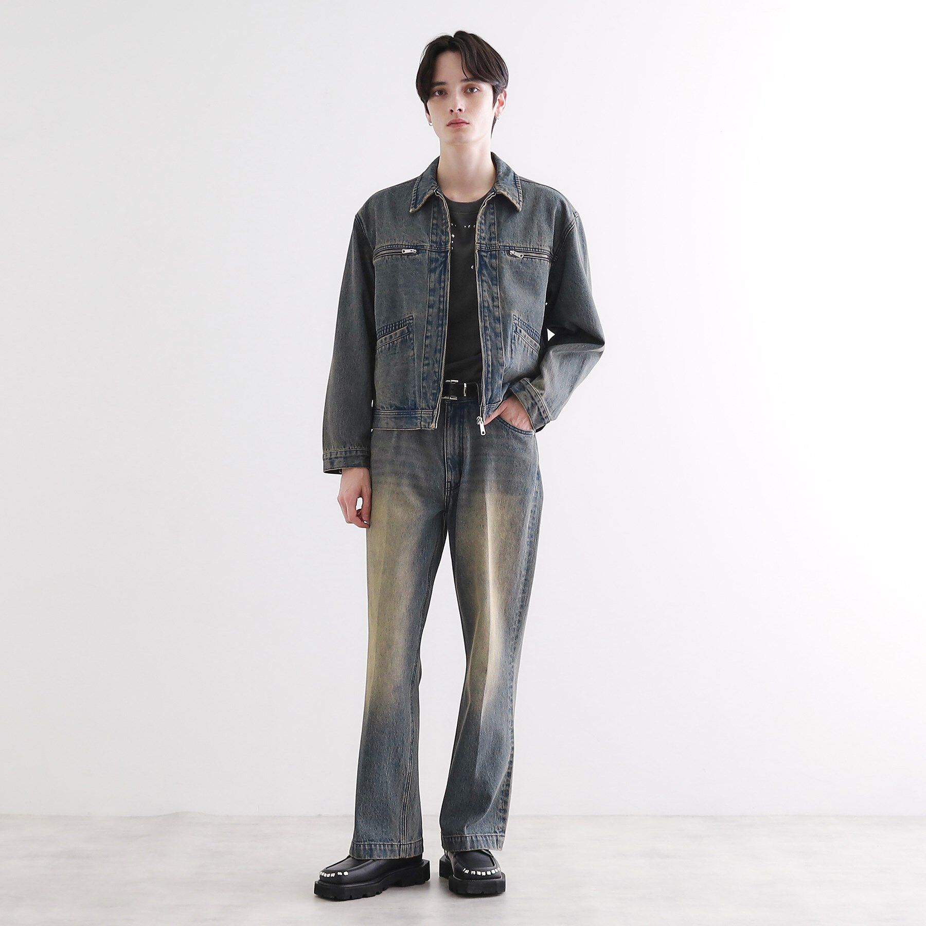 tk.TAKEO KIKUCHI「デニムブルゾン」|デニムジャケット|
