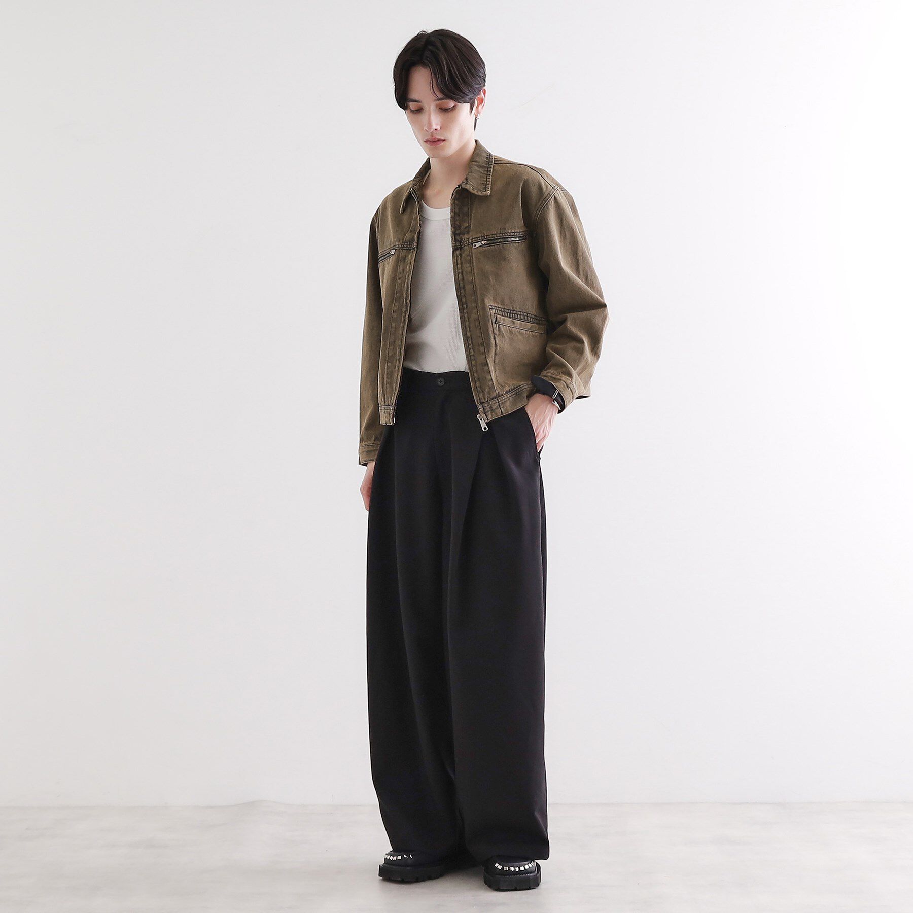 tk.TAKEO KIKUCHI「デニムブルゾン」|デニムジャケット|