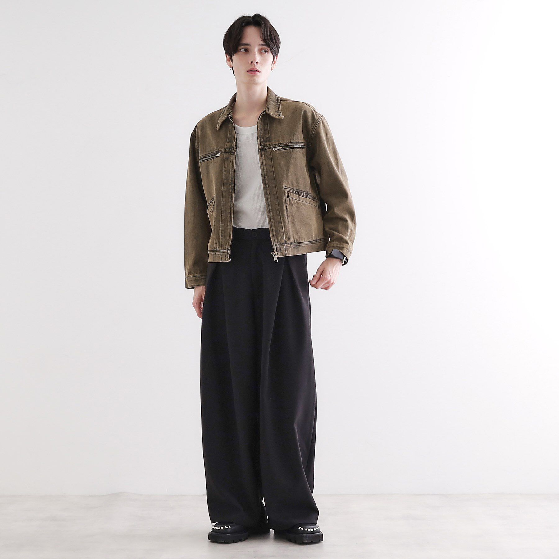 tk.TAKEO KIKUCHI「デニムブルゾン」|デニムジャケット|