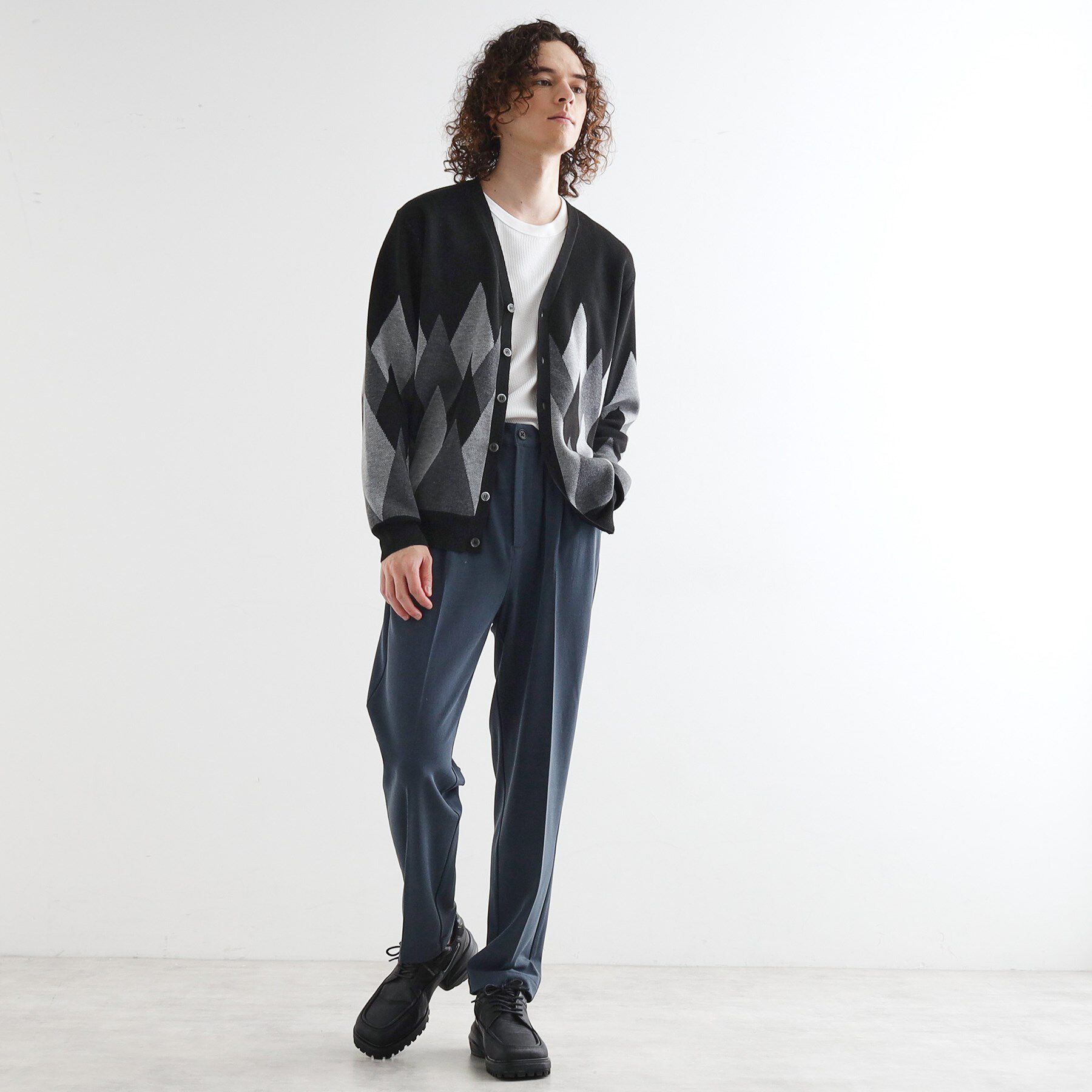 tk.TAKEO KIKUCHI「アーガイルカーディガン」|カーディガン|