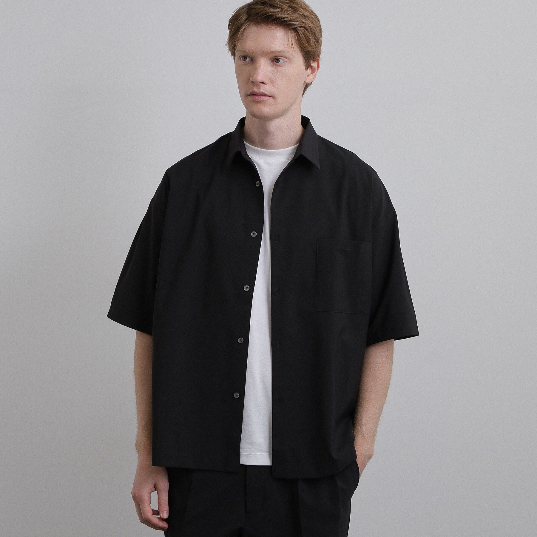 tk.TAKEO KIKUCHI「COOLMAX（R）2WAYシャツ」|シャツ・ブラウス|ブラック(019)