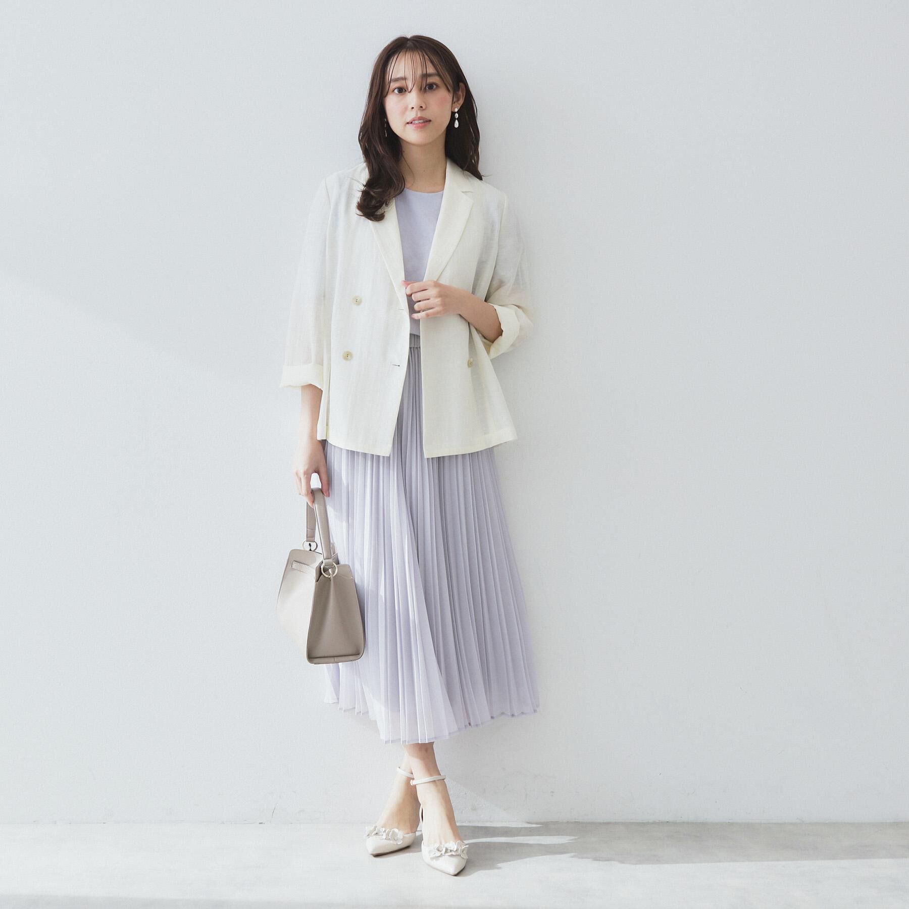 index「麻調シアーダブルブレストテーラードジャケット【洗濯機洗い可】」|テーラードジャケット|