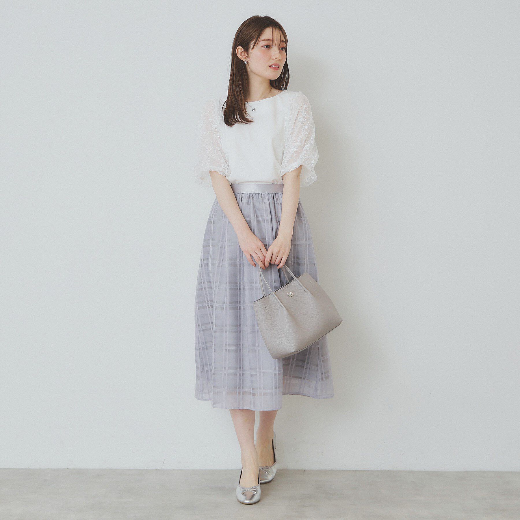 index「シアーバルーンスリーブトップス【洗濯機洗い可/接触冷感】」|Tシャツ・カットソー|