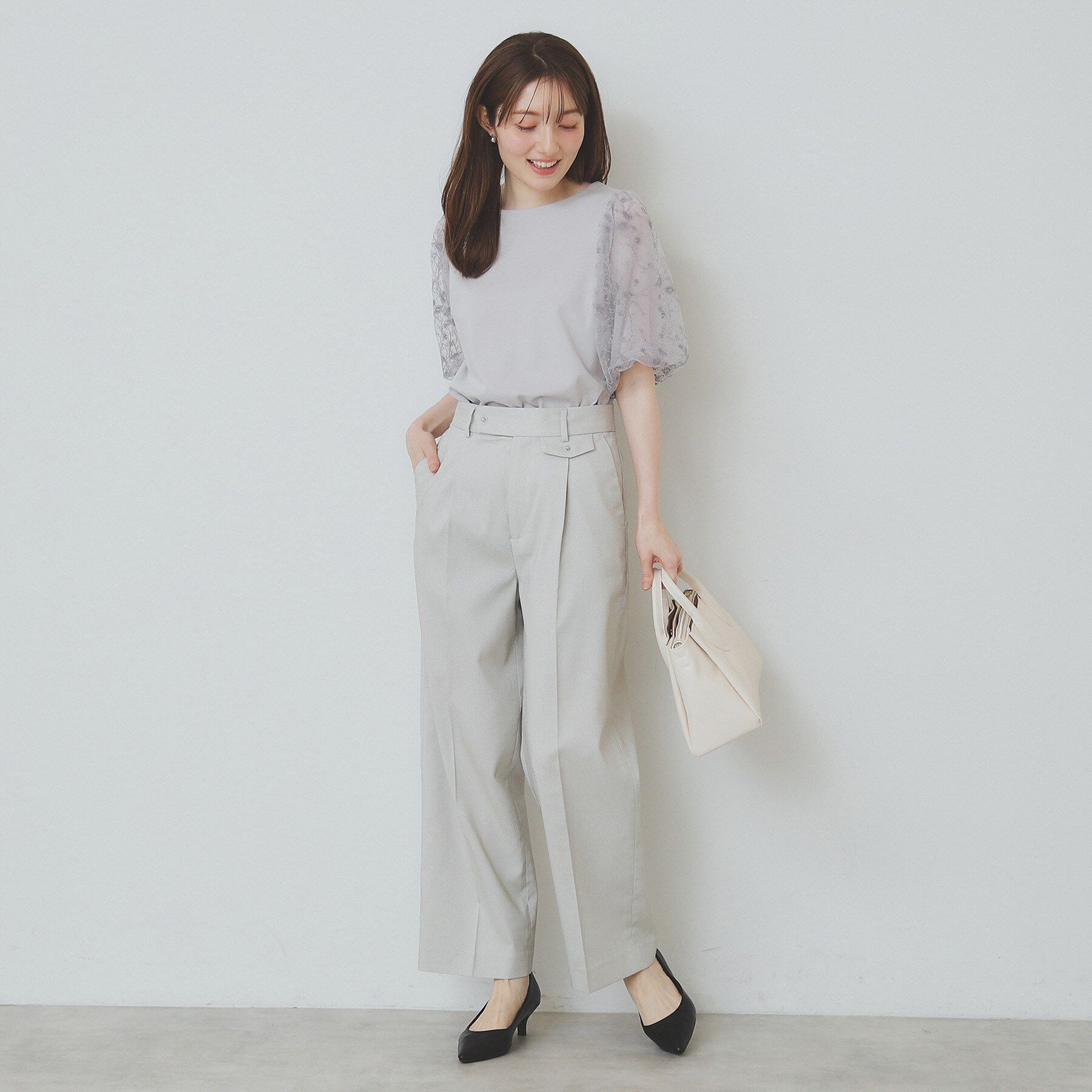 index「シアーバルーンスリーブトップス【洗濯機洗い可/接触冷感】」|Tシャツ・カットソー|