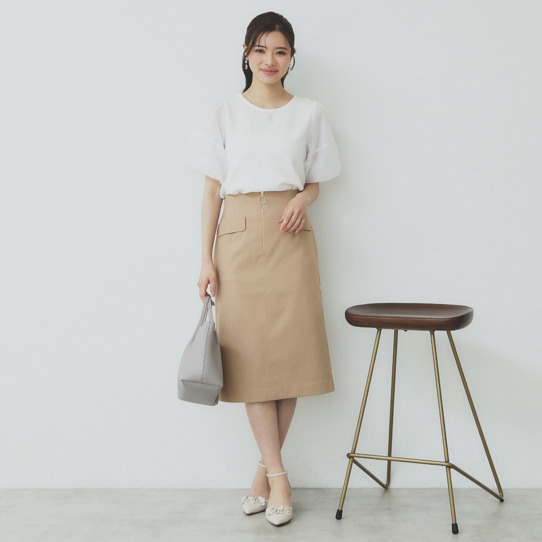 index「ジップタイトスカート【洗濯機洗い可/イージーアイロン】」|スカート|