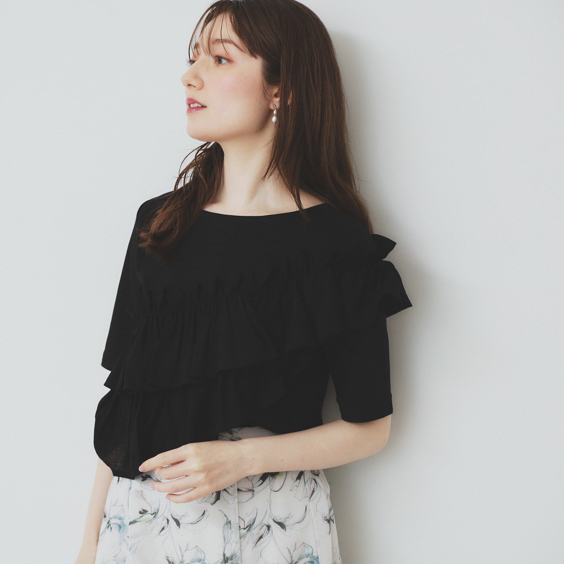 index「アシメフリルトップス【UV/接触冷感/洗濯機洗い可】」|Tシャツ・カットソー|