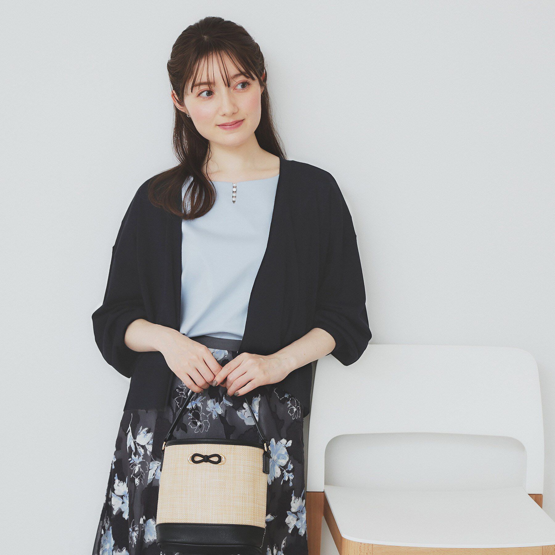 index「《6色展開》リラクシーショートカーディガン【洗濯機洗い可/接触冷感/抗ピル】」|カーディガン|