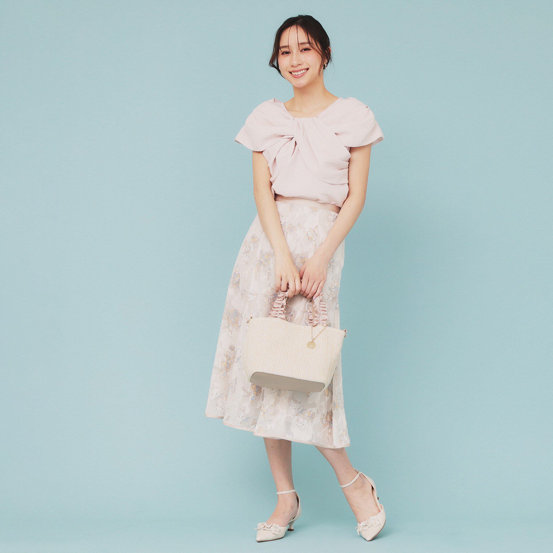 index「ビッグリボンショールブラウス【洗濯機洗い可/吸水速乾/防シワ/抗ピル/イージーアイロン】」|シャツ・ブラウス|