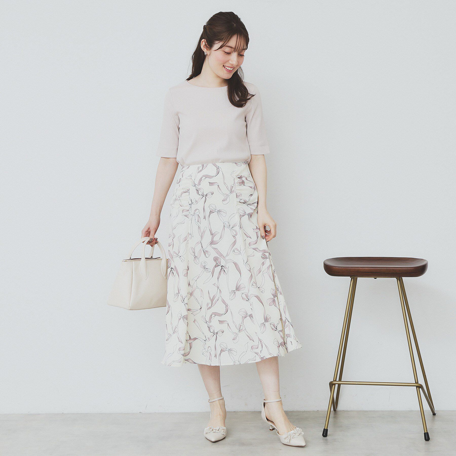 index「《7色展開/XS-LLサイズ》ボートネックリブトップス【UV/洗濯機洗い可】」|Tシャツ・カットソー|