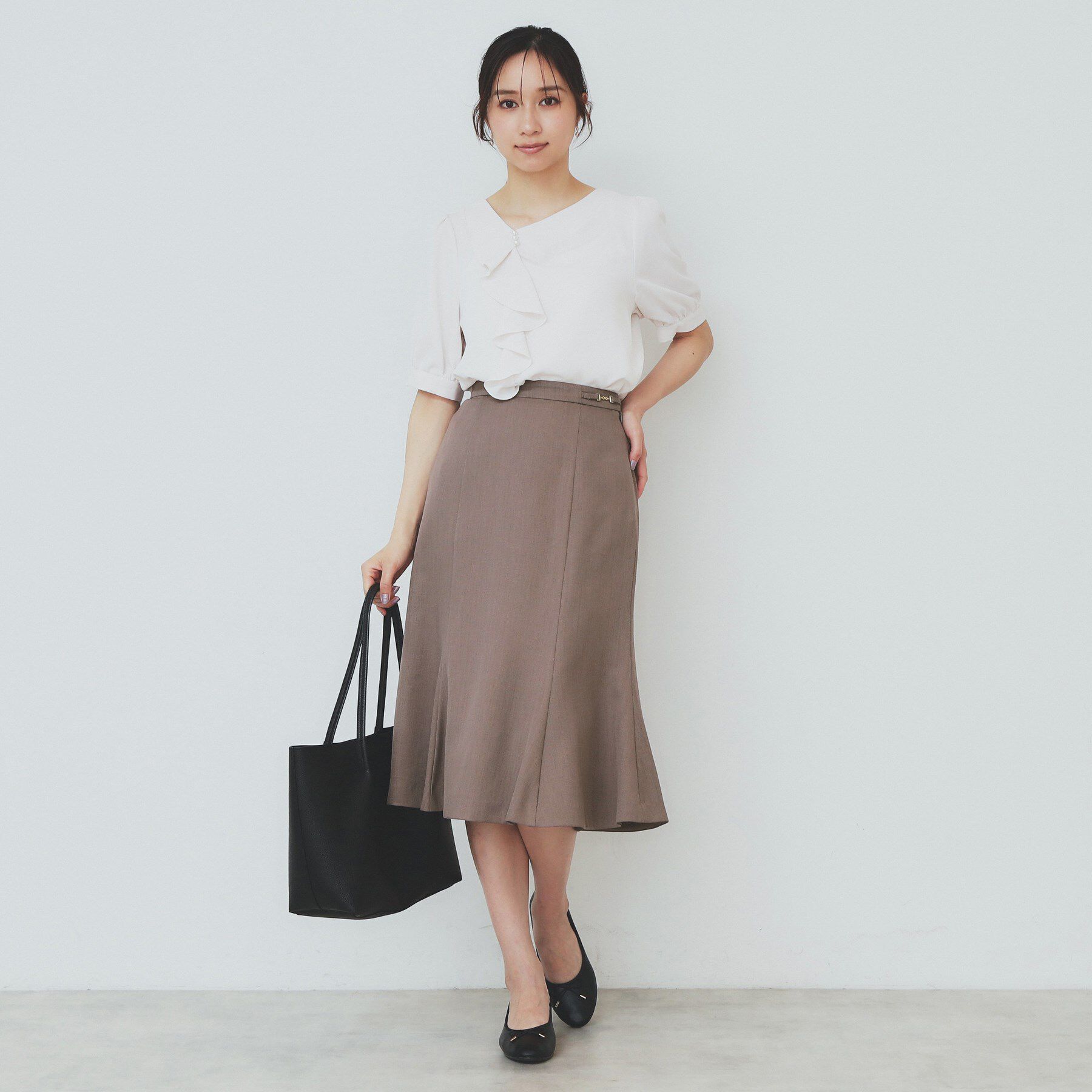 index「麻調マーメイドフレアスカート【洗濯機洗い可/吸水速乾/防シワ/イージーアイロン】」|スカート|