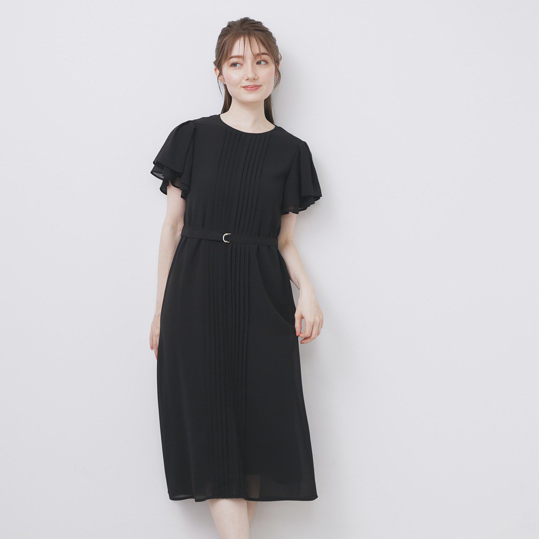 index「フロントタックIラインワンピース【洗濯機洗い可/防シワ】」|ワンピース|