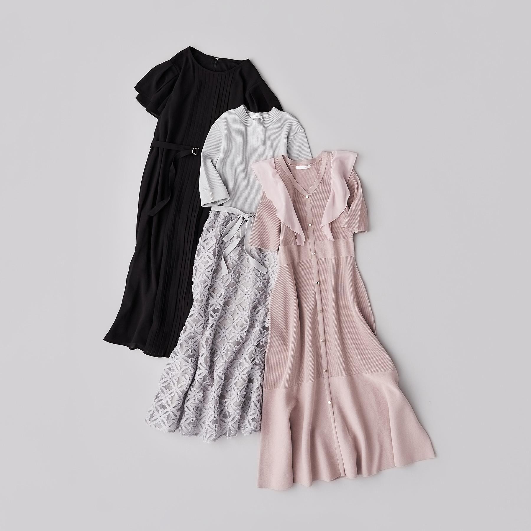 index「フロントタックIラインワンピース【洗濯機洗い可/防シワ】」|ワンピース|