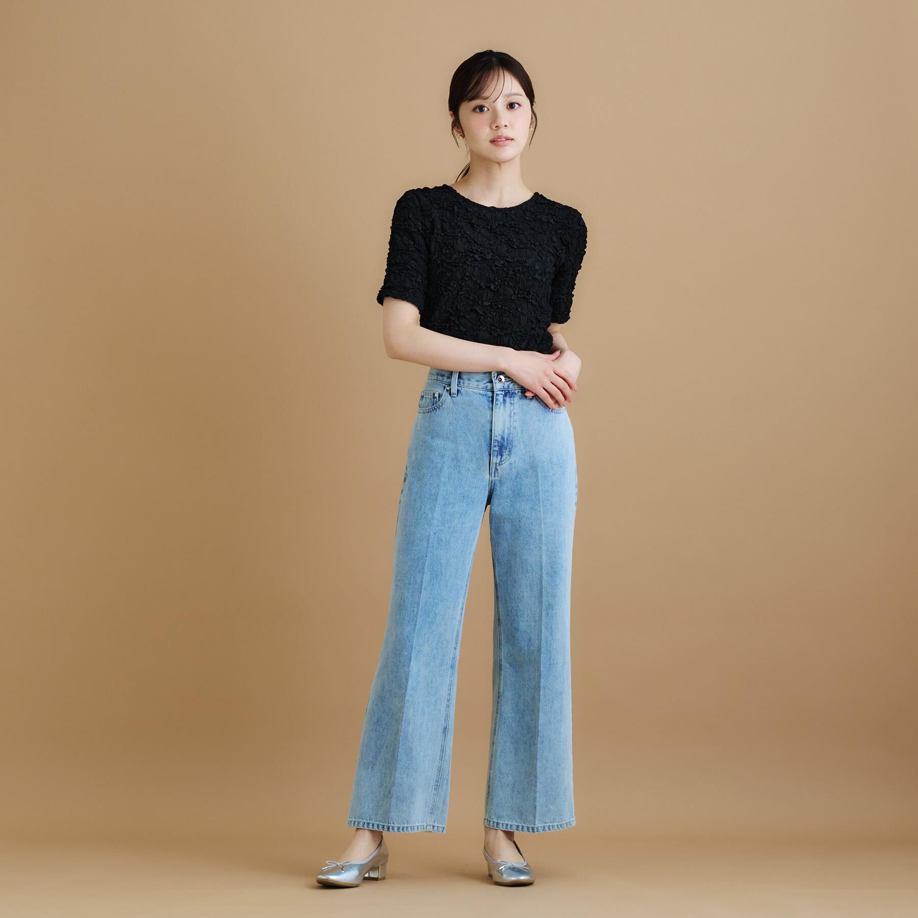 index「ジャカードコンパクトトップス【洗濯機洗い可】」|Tシャツ・カットソー|