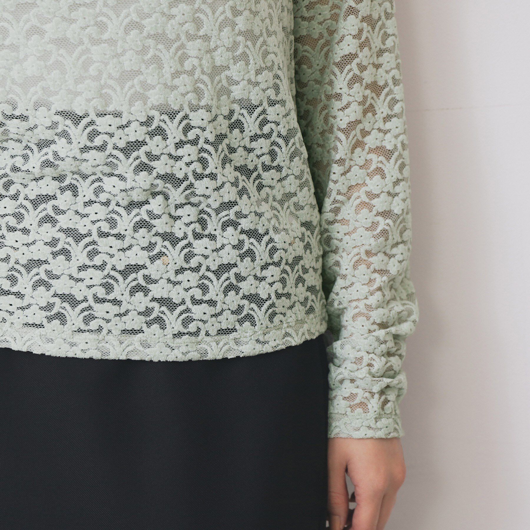 index「モールレースシアートップス【洗濯機OK】」|Tシャツ・カットソー|