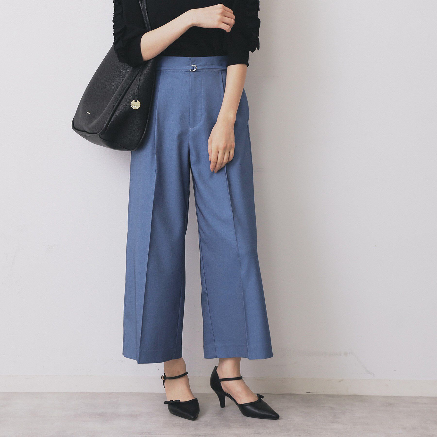 index「ベルト付きストレッチワイドパンツ【洗濯機洗い可】」|その他|