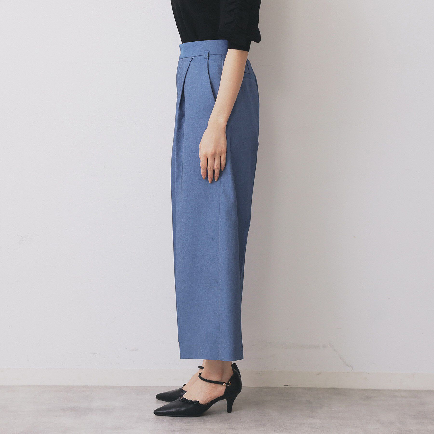 index「ベルト付きストレッチワイドパンツ【洗濯機洗い可】」|その他|