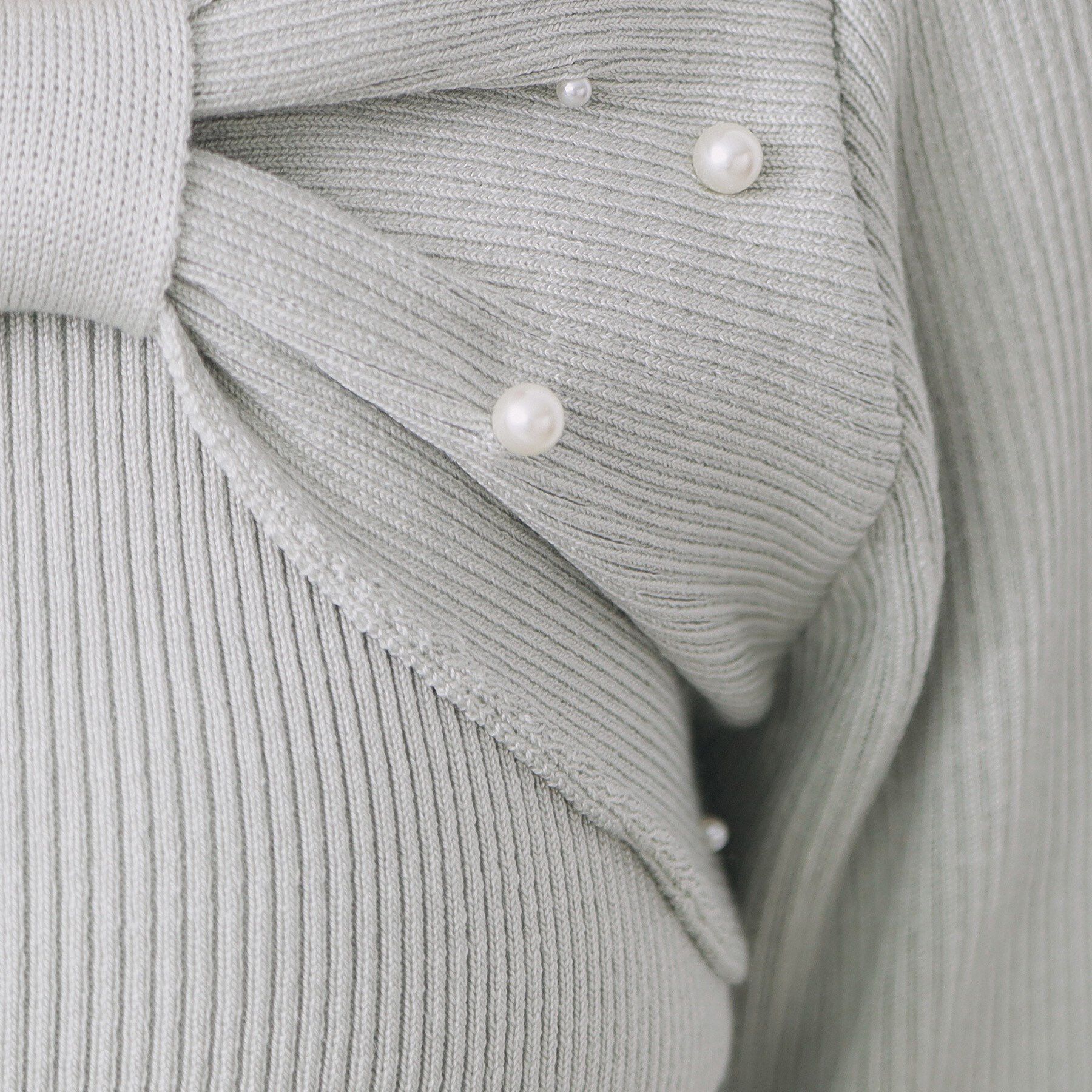 index「リボンパール調リブニット【洗濯機OK】」|ニット・セーター|