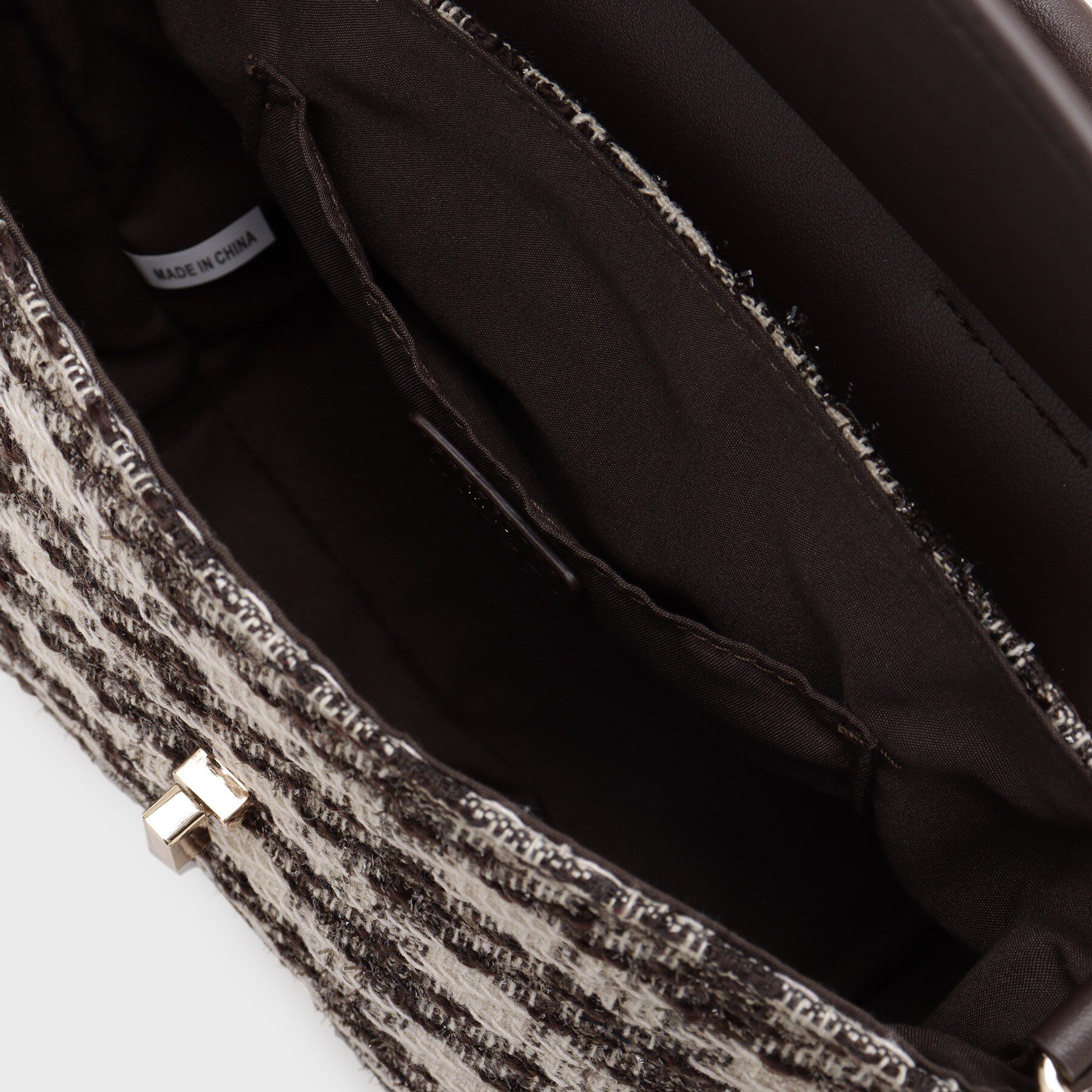 index「【2WAY】ラメツイードチェックコンビミドルハンドバッグ」|ハンドバッグ|