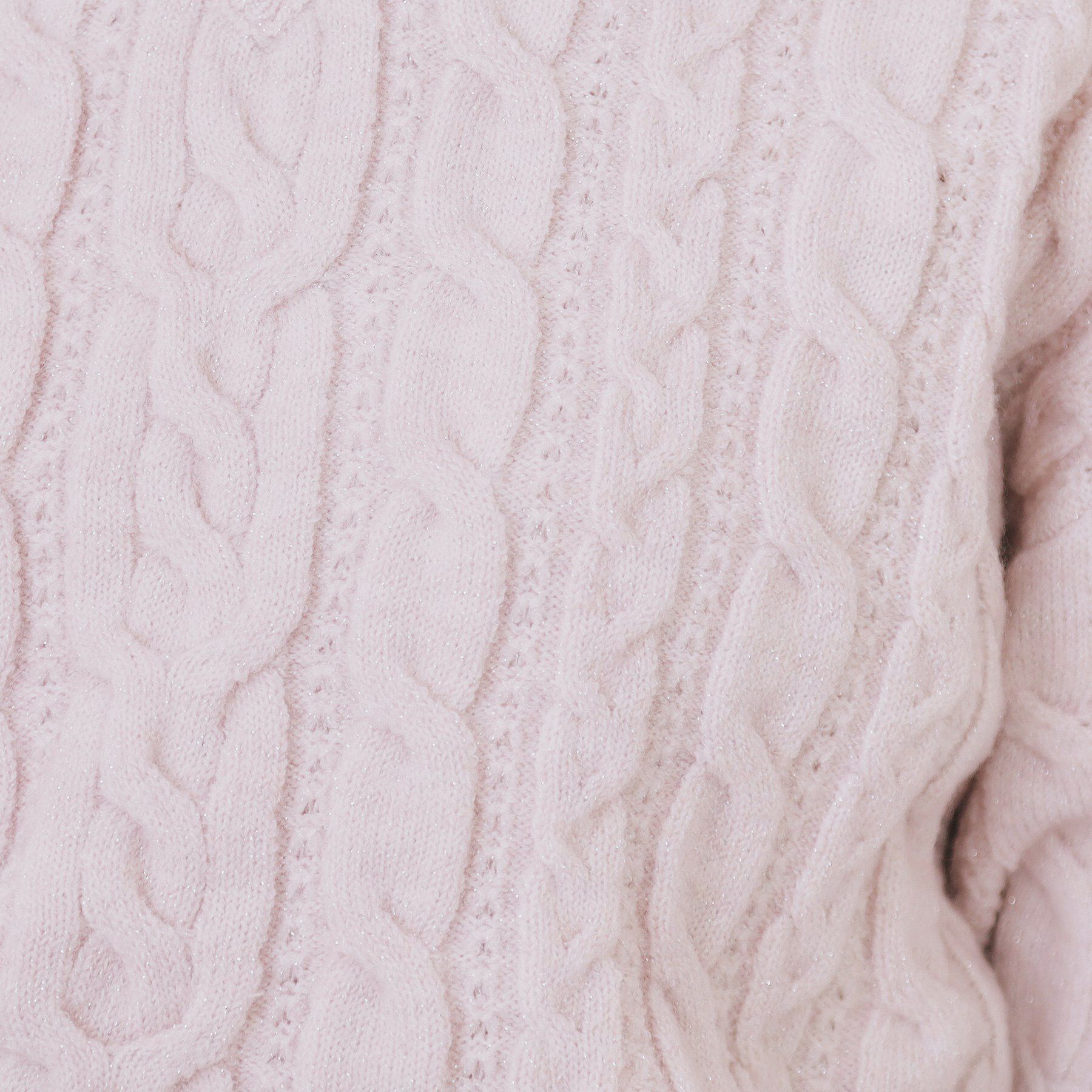 index「ラメ混ファンシーケーブルVネックニット【洗濯機OK】」|ニット・セーター|