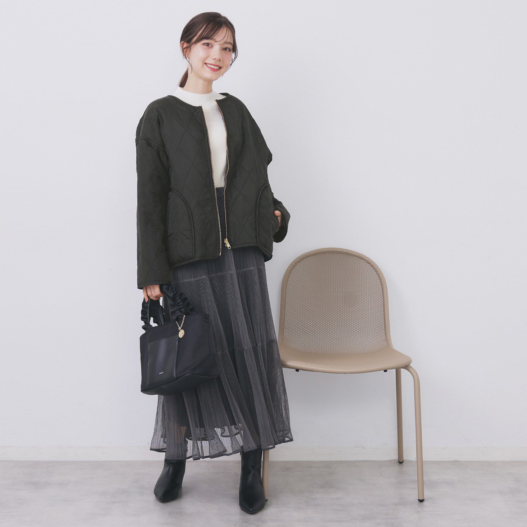 index「リバーシブル キルティングファーブルゾン【洗濯機OK】」|ブルゾン・スタジャン|