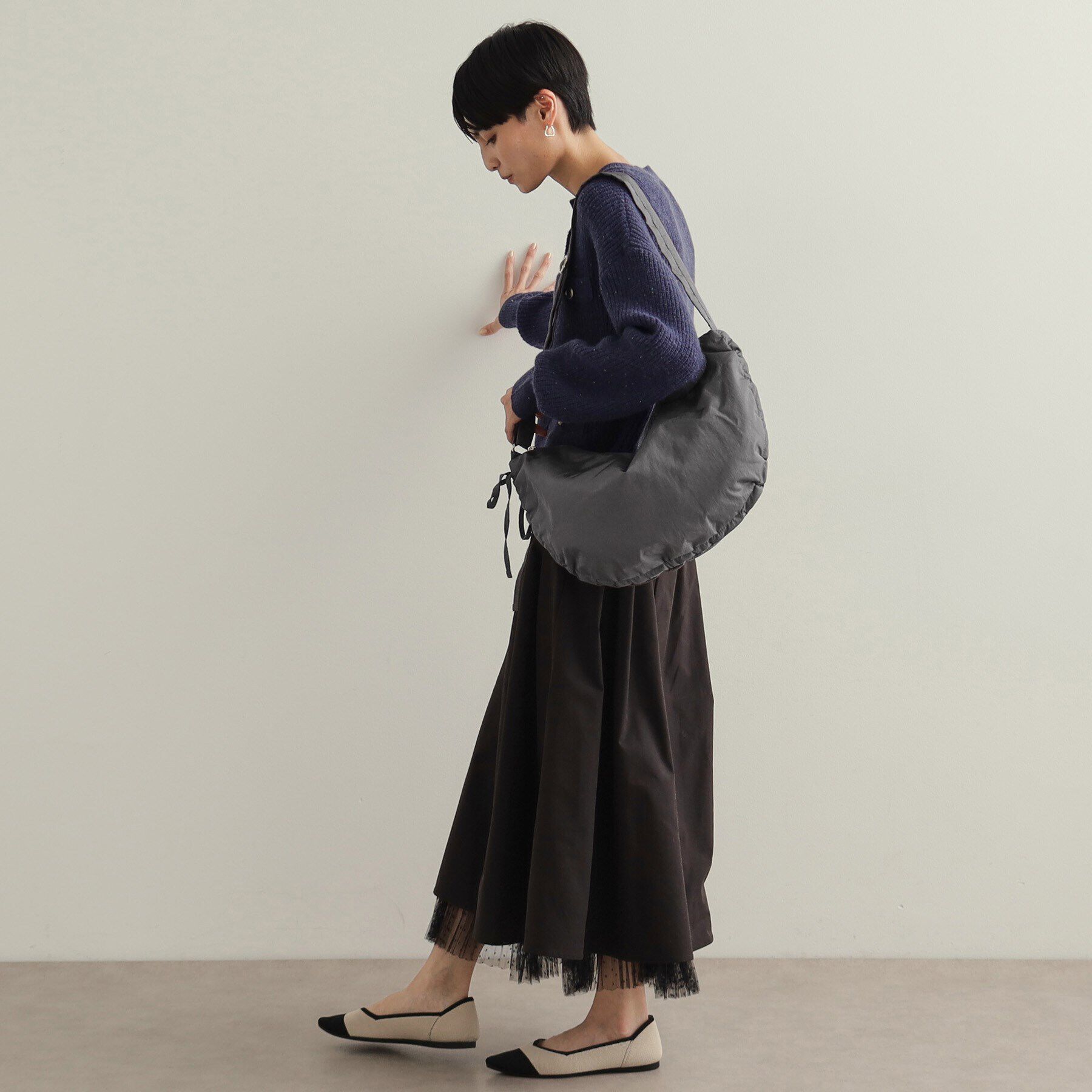 OPAQUE.CLIP「【2WAY/軽量】サイドドロストムーンミドルショルダー」|ショルダー・メッセンジャー|