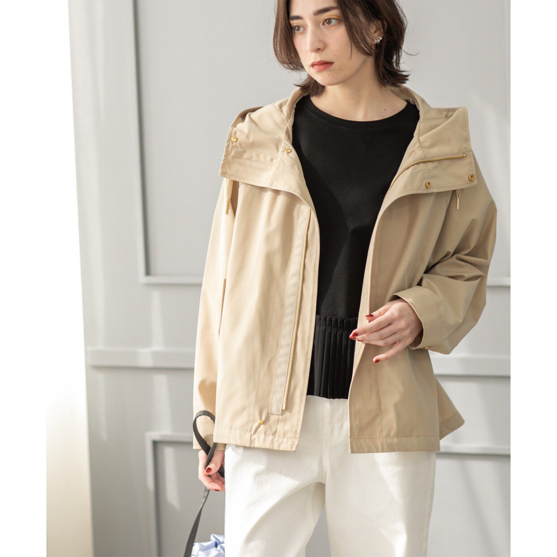 OPAQUE.CLIP「《SS-LLsize》撥水フードブルゾン【洗濯機洗い可/花粉対応】」|ブルゾン・スタジャン|