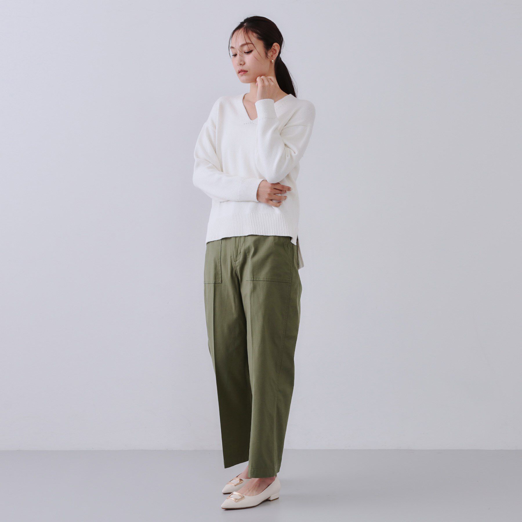 OPAQUE.CLIP「《S-LLサイズ》ストレッチベイカーワイドパンツ【洗濯機洗い可】」|その他|