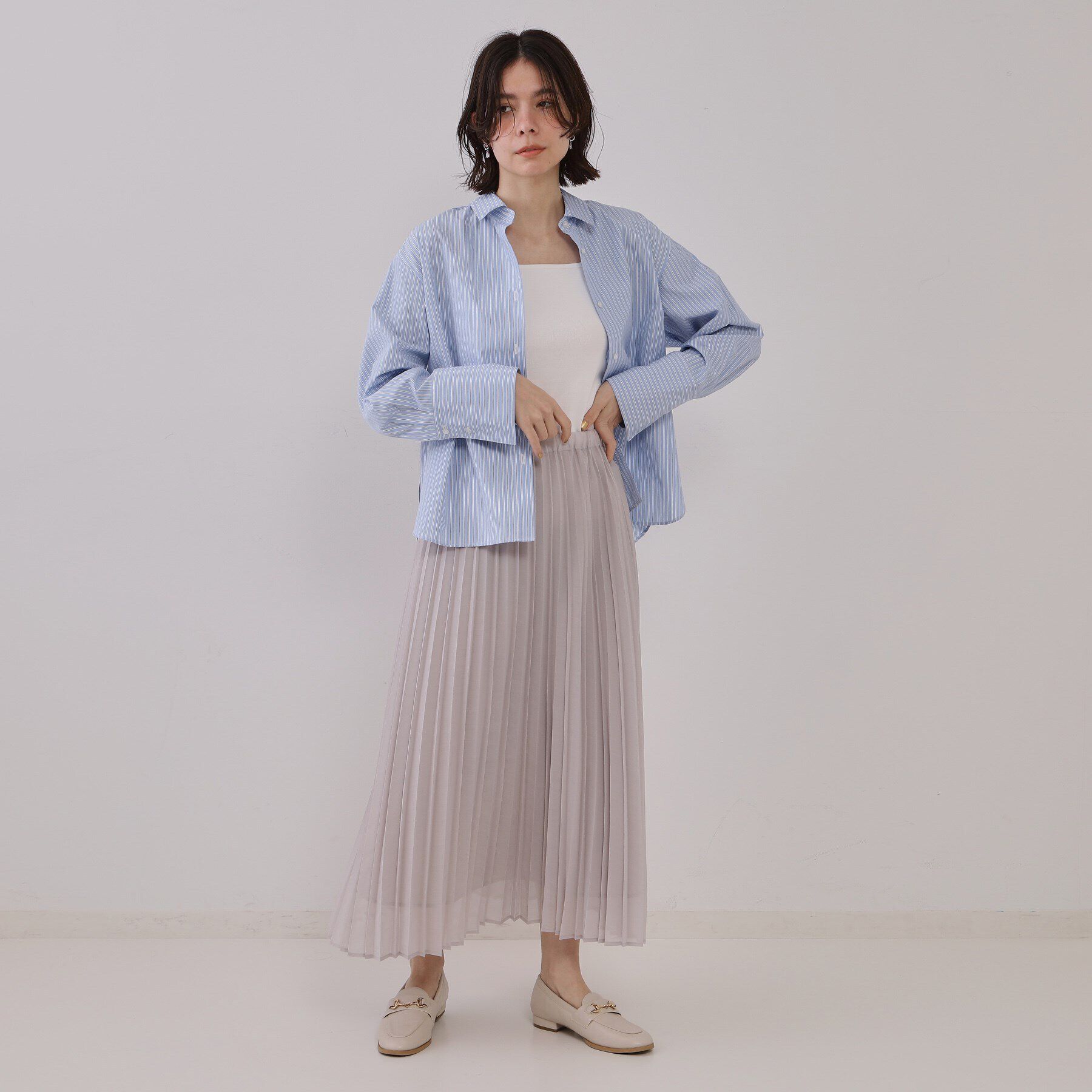 OPAQUE.CLIP「コットンリブキャミソール【洗濯機洗い可】」|キャミソール|