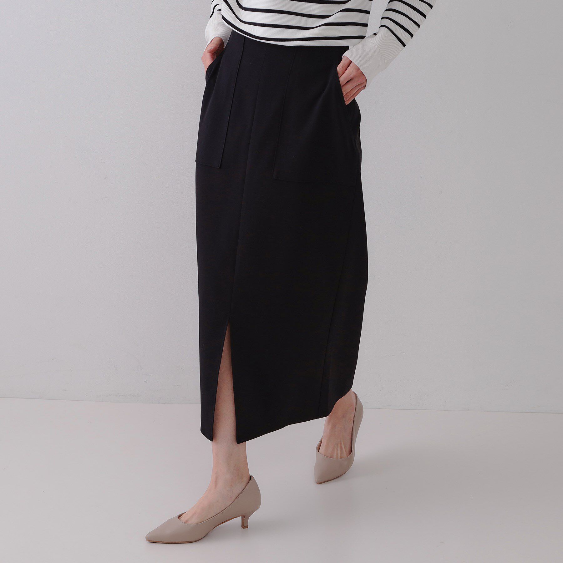 OPAQUE.CLIP「ストレッチダブルポケットタイトスカート【洗濯機洗い可/防シワ】」|スカート|