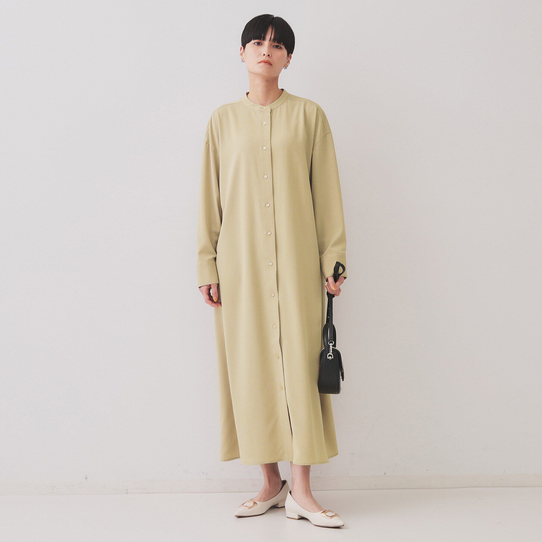 OPAQUE.CLIP「《andGIRL掲載》ビスチェセットシャツワンピース【洗濯機洗い可】」|ワンピース|