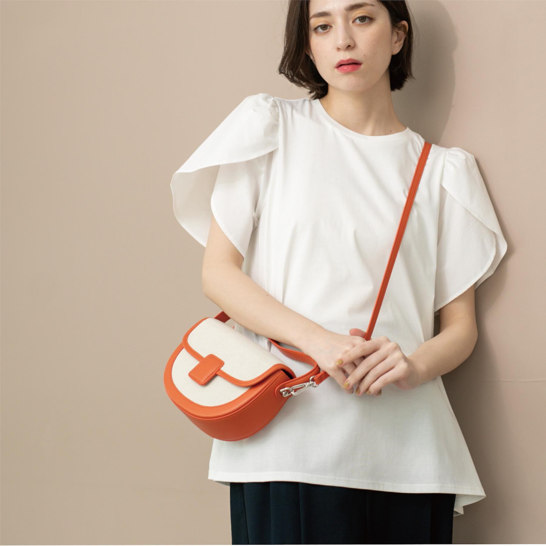 OPAQUE.CLIP「チューリップスリーブドッキングカットソー【洗濯機洗い可/接触冷感】」|Tシャツ・カットソー|