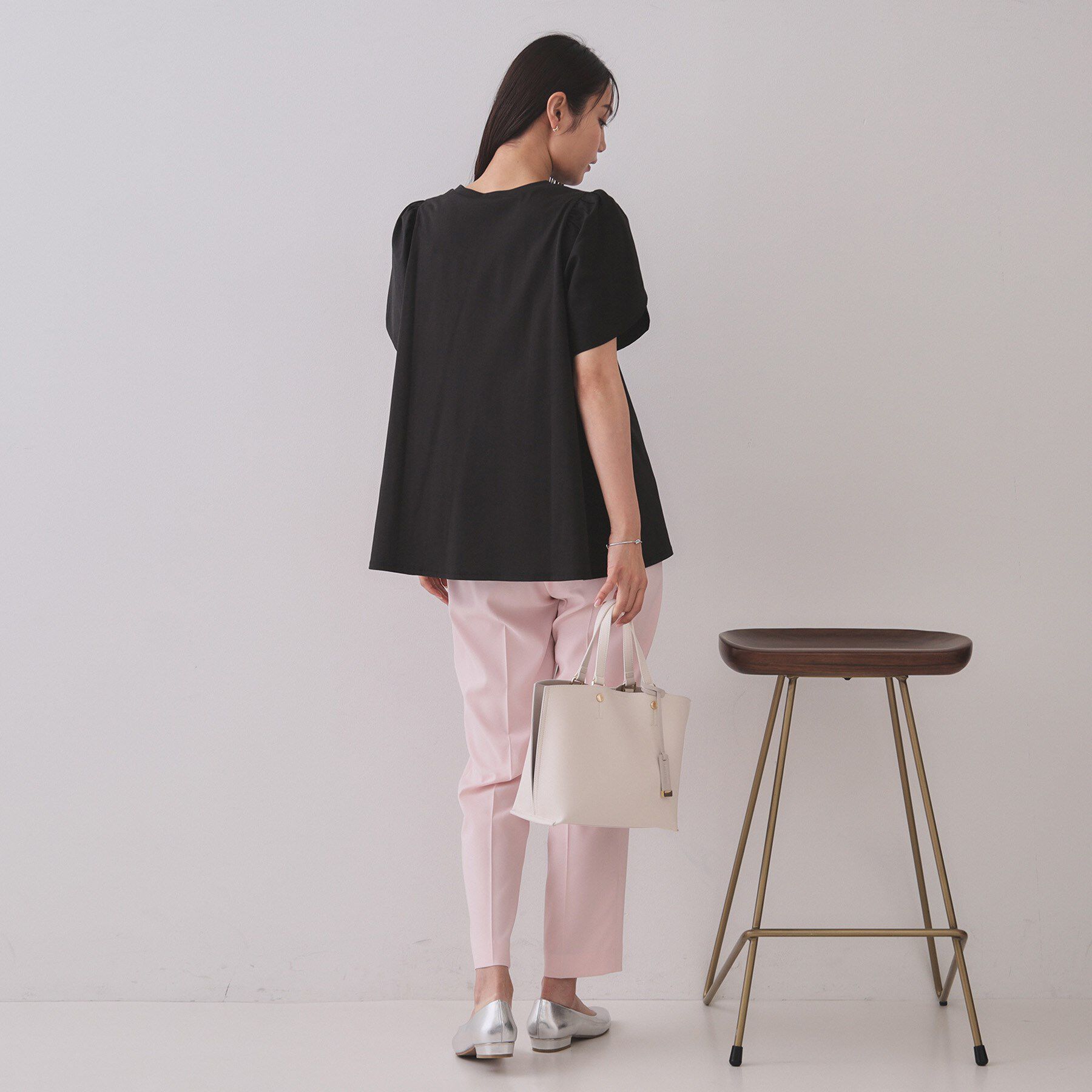 OPAQUE.CLIP「チューリップスリーブドッキングカットソー【洗濯機洗い可/接触冷感】」|Tシャツ・カットソー|