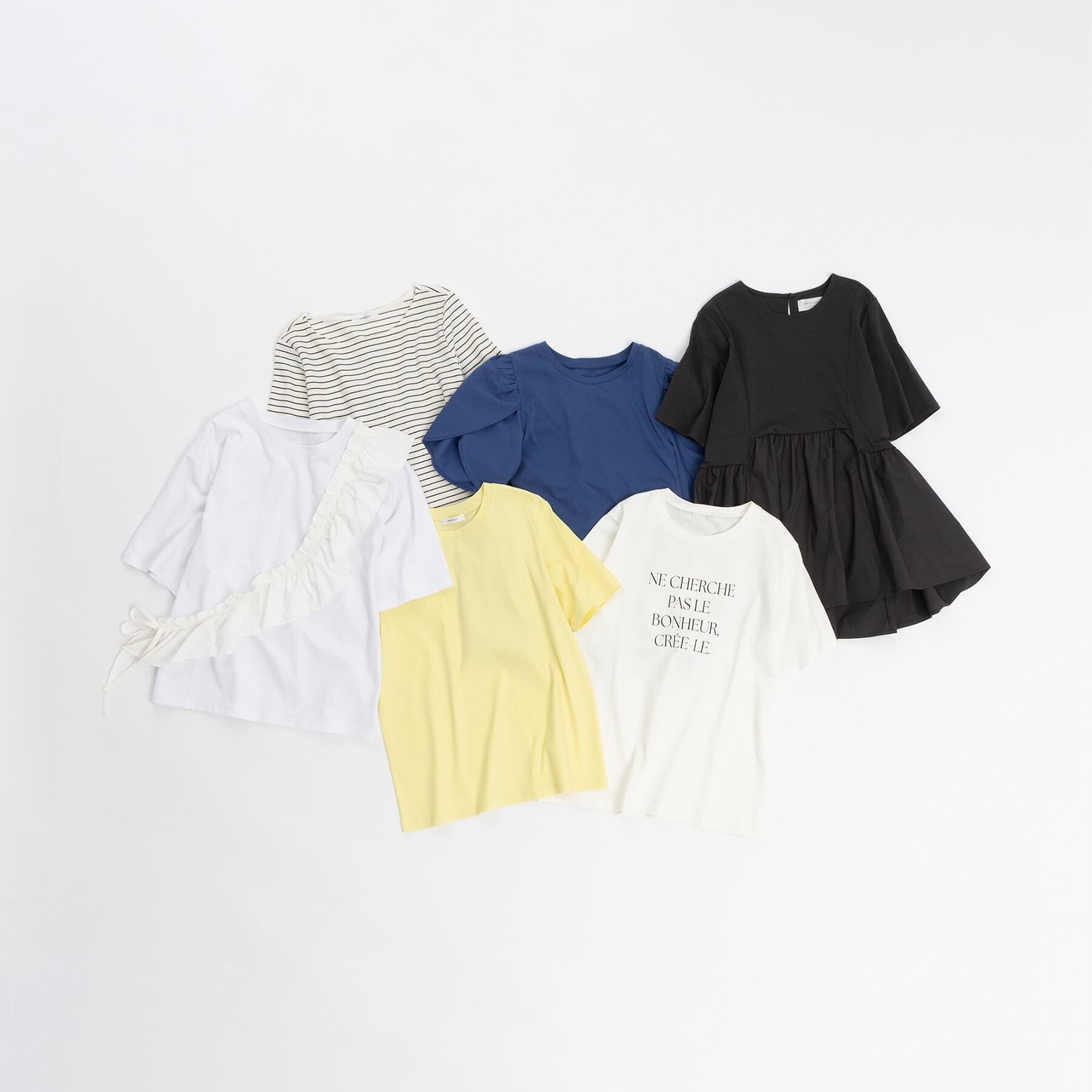 OPAQUE.CLIP「チューリップスリーブドッキングカットソー【洗濯機洗い可/接触冷感】」|Tシャツ・カットソー|