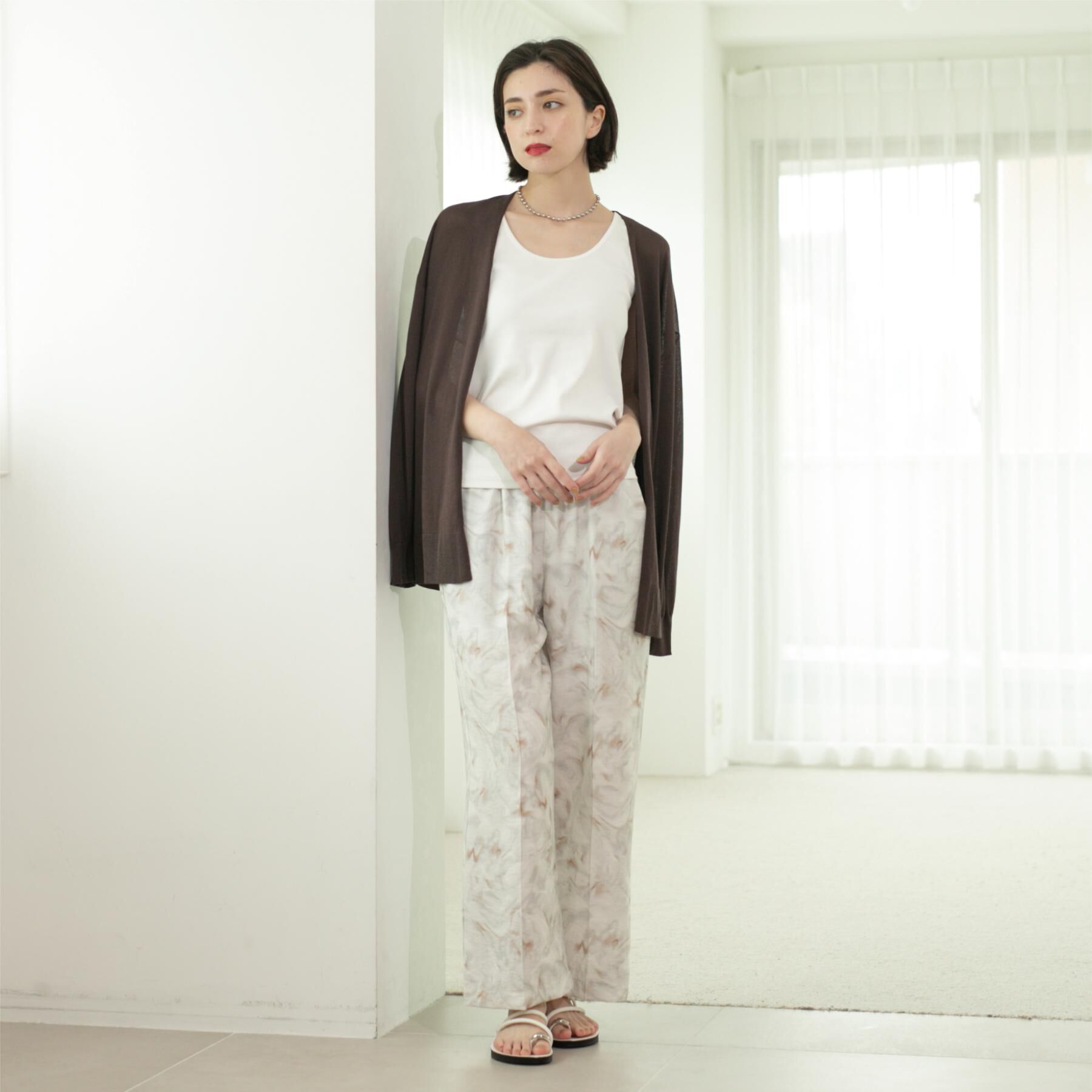 OPAQUE.CLIP「ミドル丈ニットカーディガン【抗ピル/洗濯機洗い可/接触冷感】」|カーディガン|