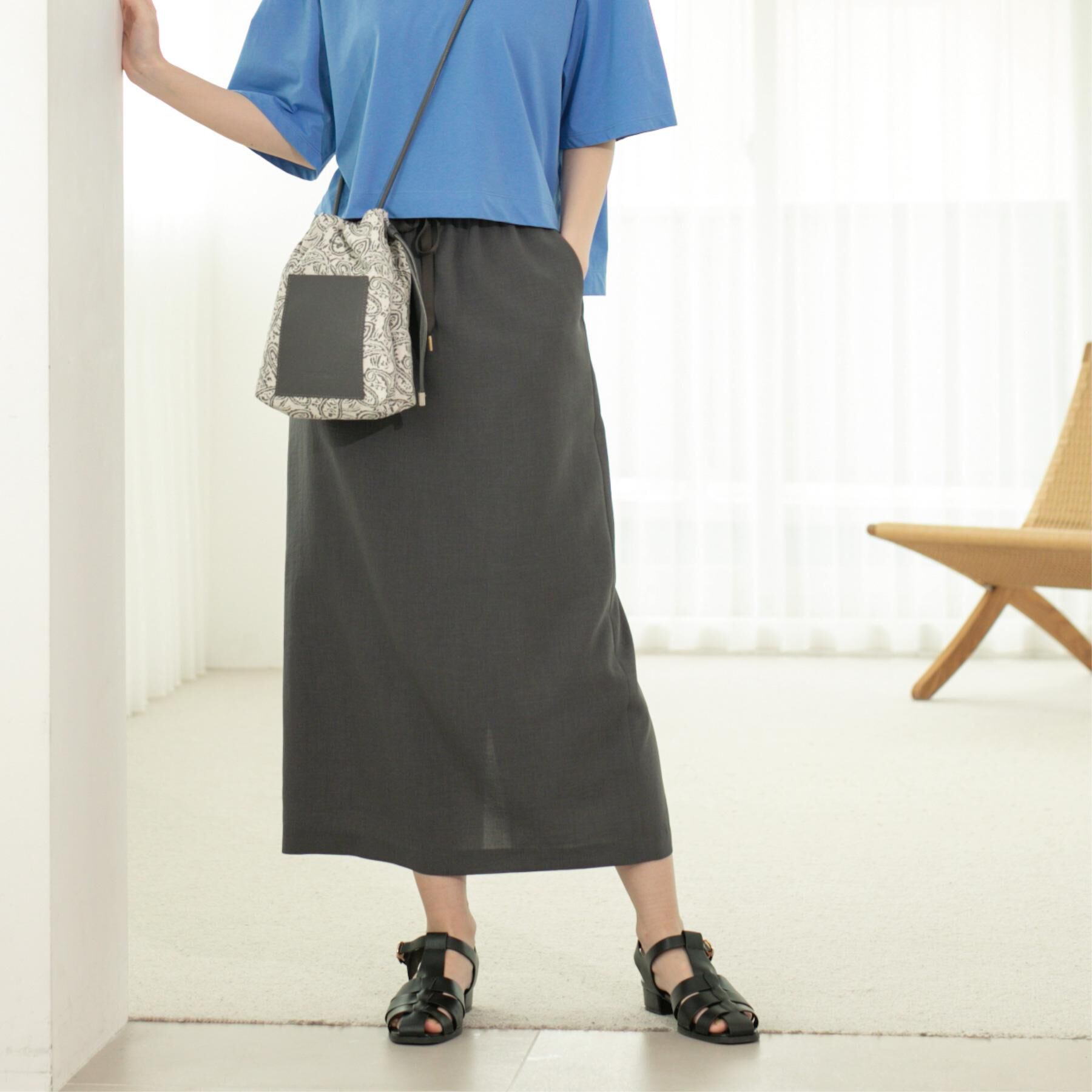 OPAQUE.CLIP「リネンライクイージースカート【洗濯機洗い可/吸水速乾/接触冷感】」|スカート|