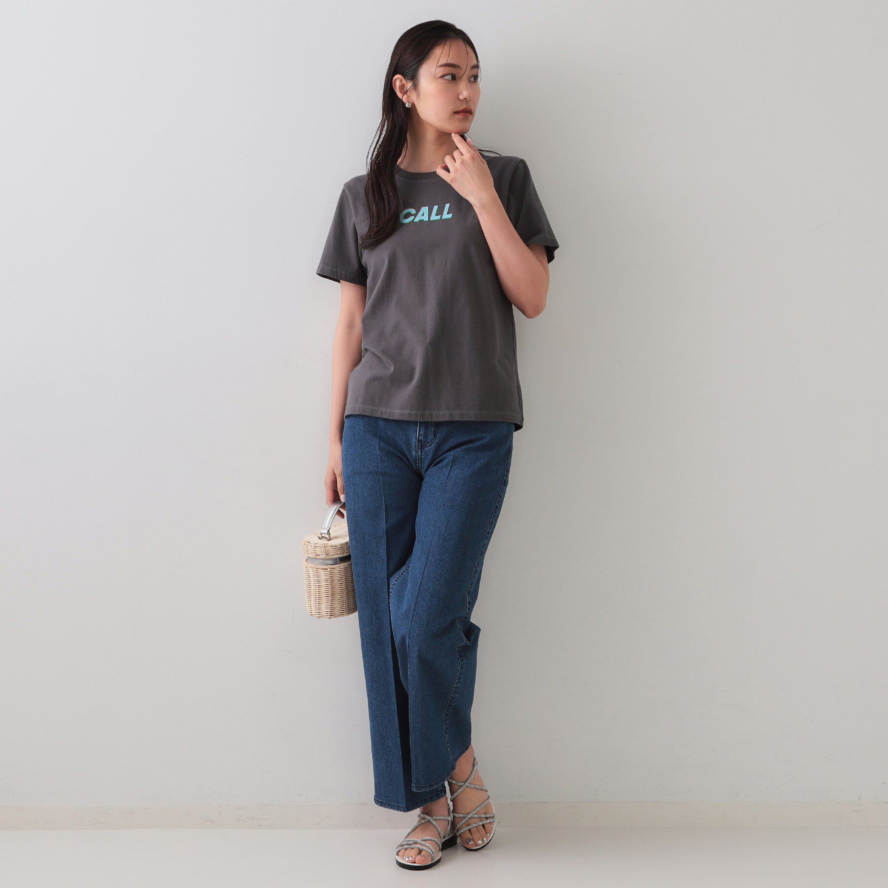 OPAQUE.CLIP「カラーロゴTシャツ【洗濯機洗い可】」|Tシャツ・カットソー|