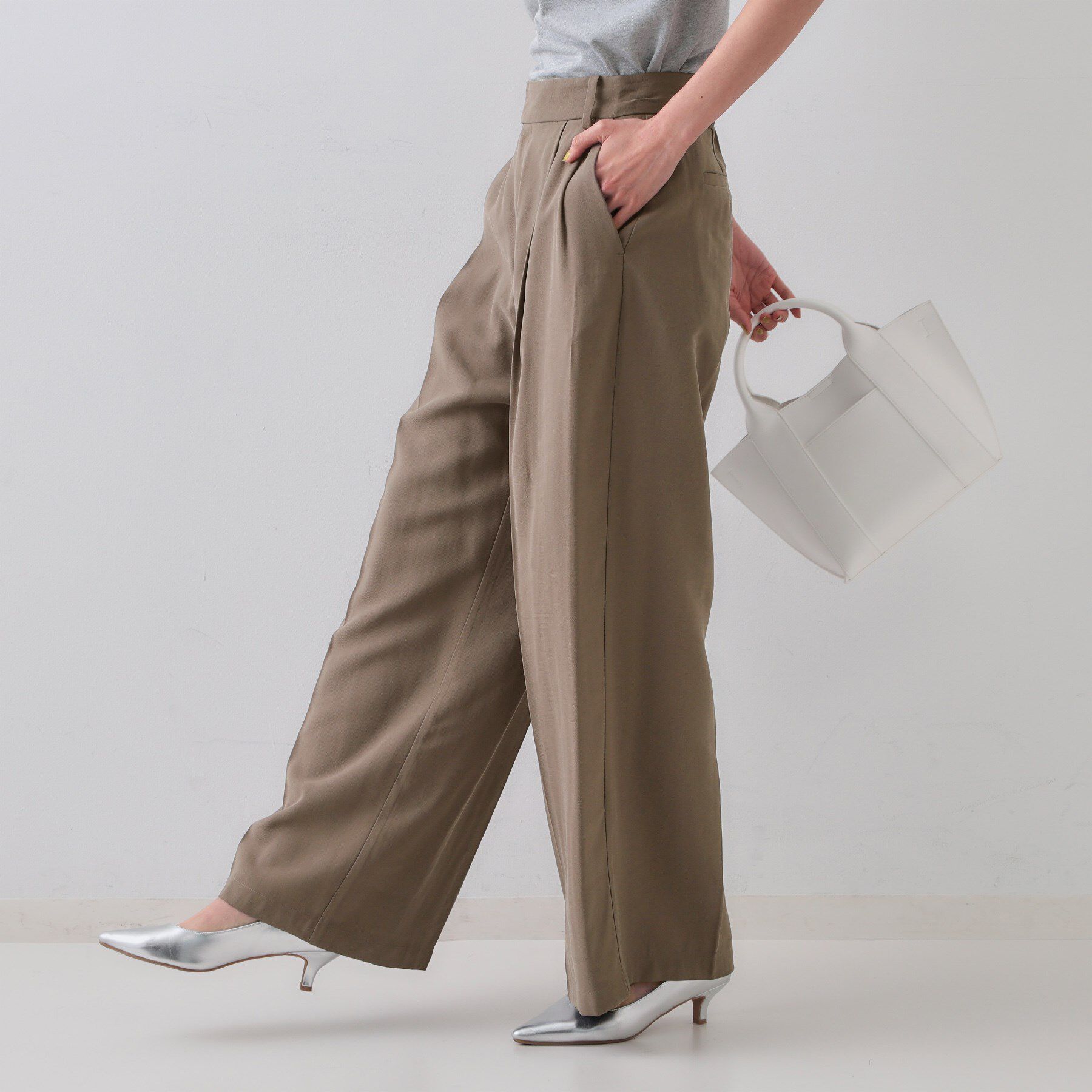 OPAQUE.CLIP「タックワイドパンツ/セットアップ対応【洗濯機洗い可】」|その他|