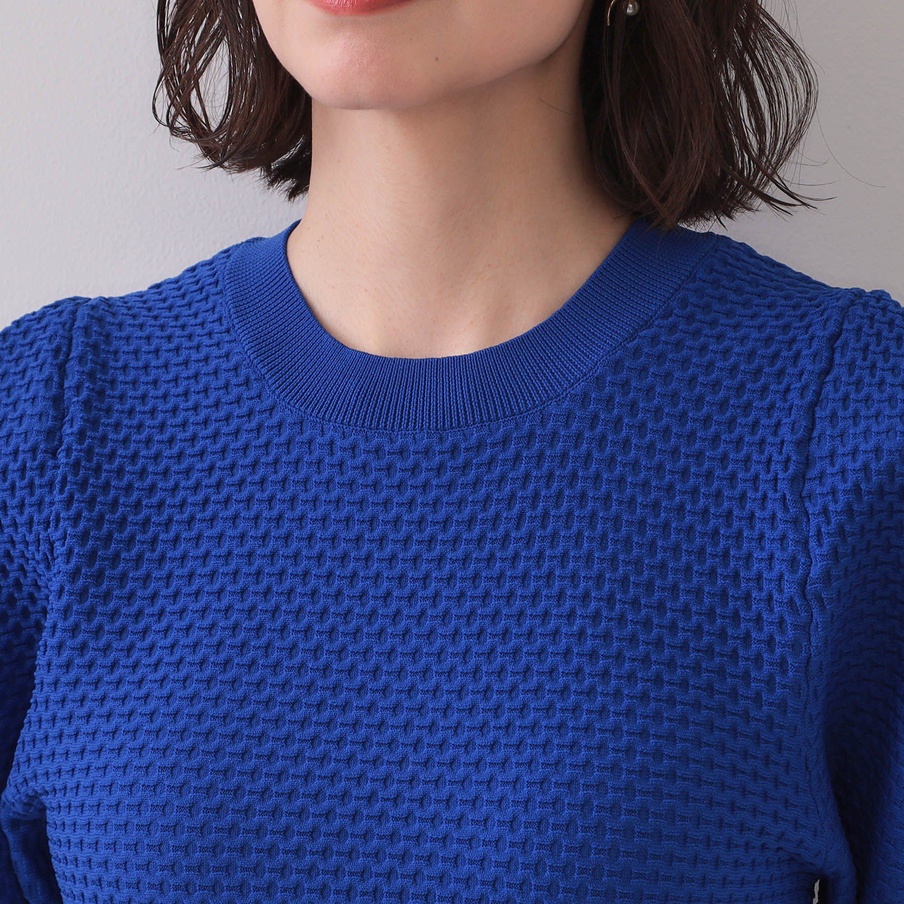 OPAQUE.CLIP「ぽこぽこパフスリーブニット【洗濯機洗い可/抗ピル】」|ニット・セーター|